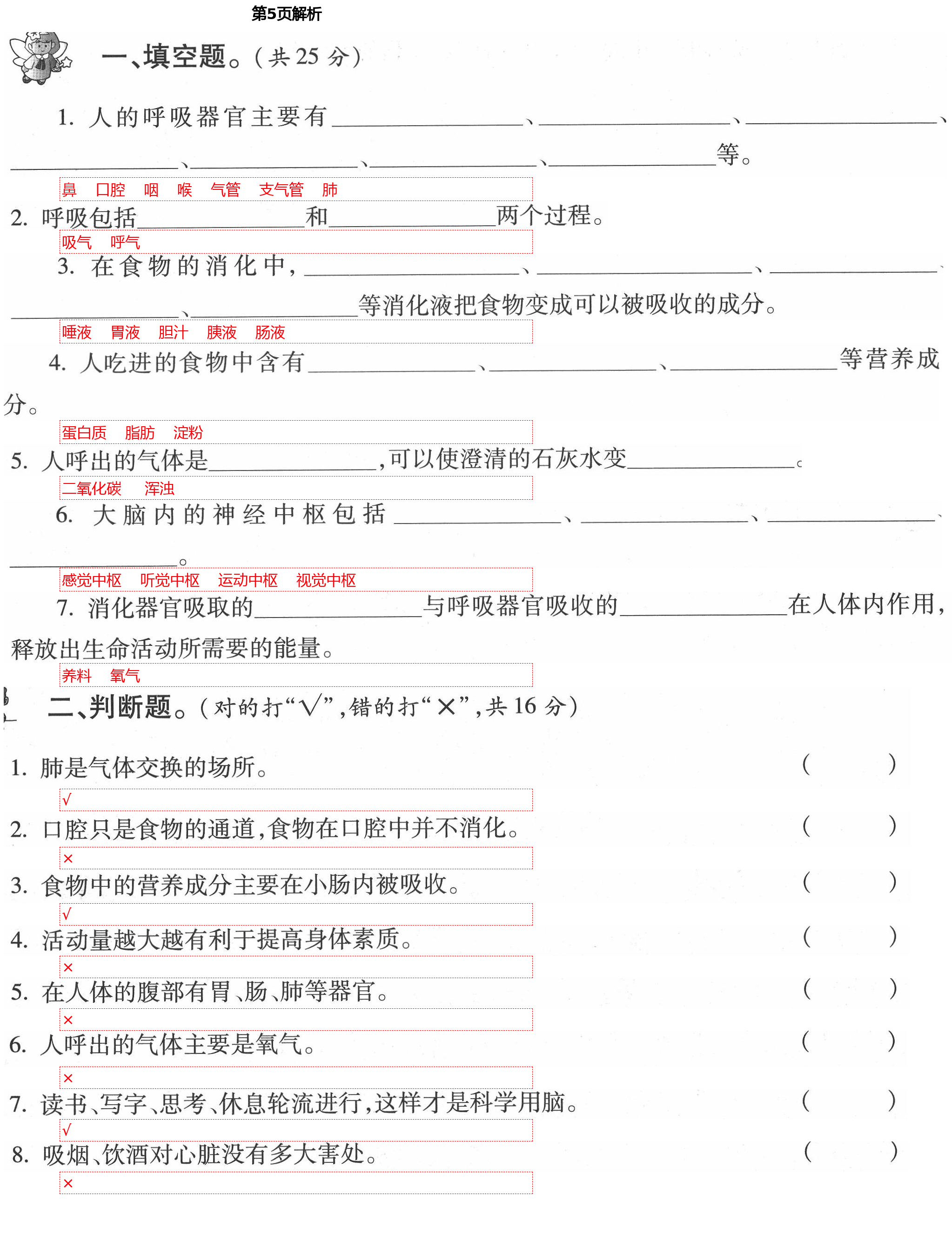 2021年單元自測(cè)試卷五年級(jí)科學(xué)下學(xué)期青島版 第5頁(yè)