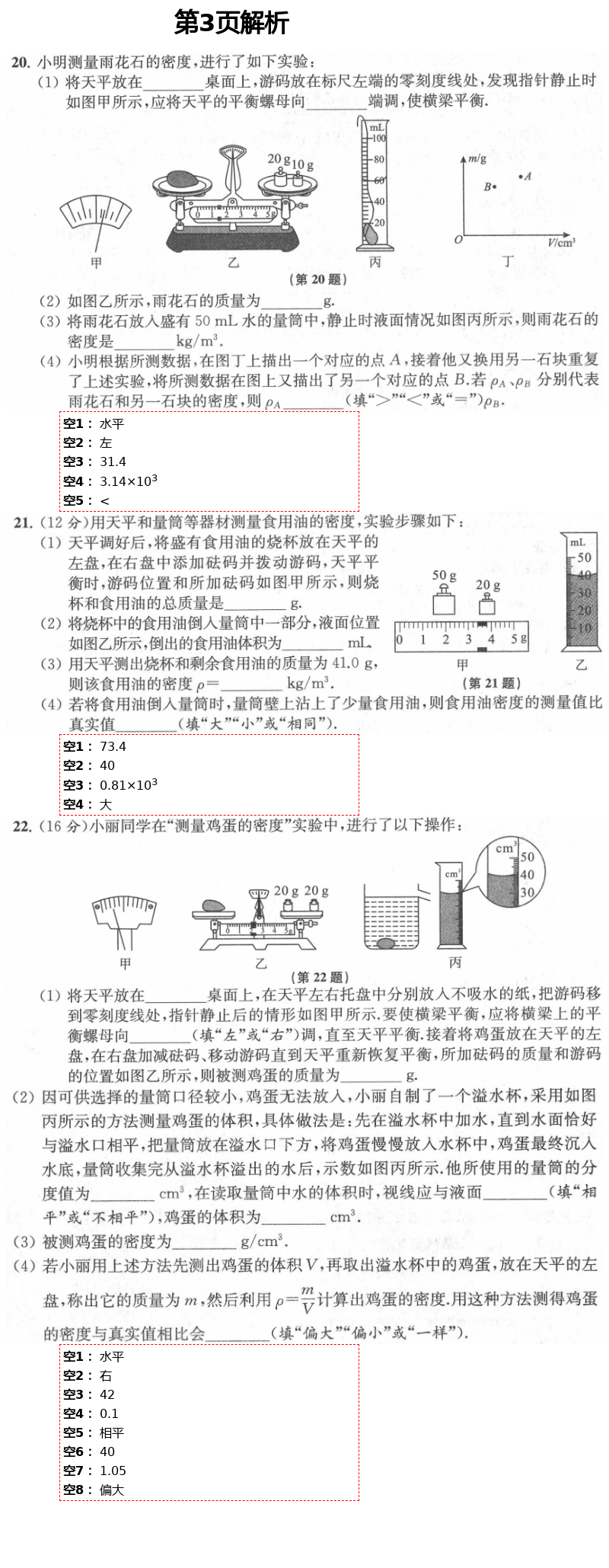 2021年陽光互動綠色成長空間八年級物理下冊蘇科版提優(yōu)版 參考答案第3頁