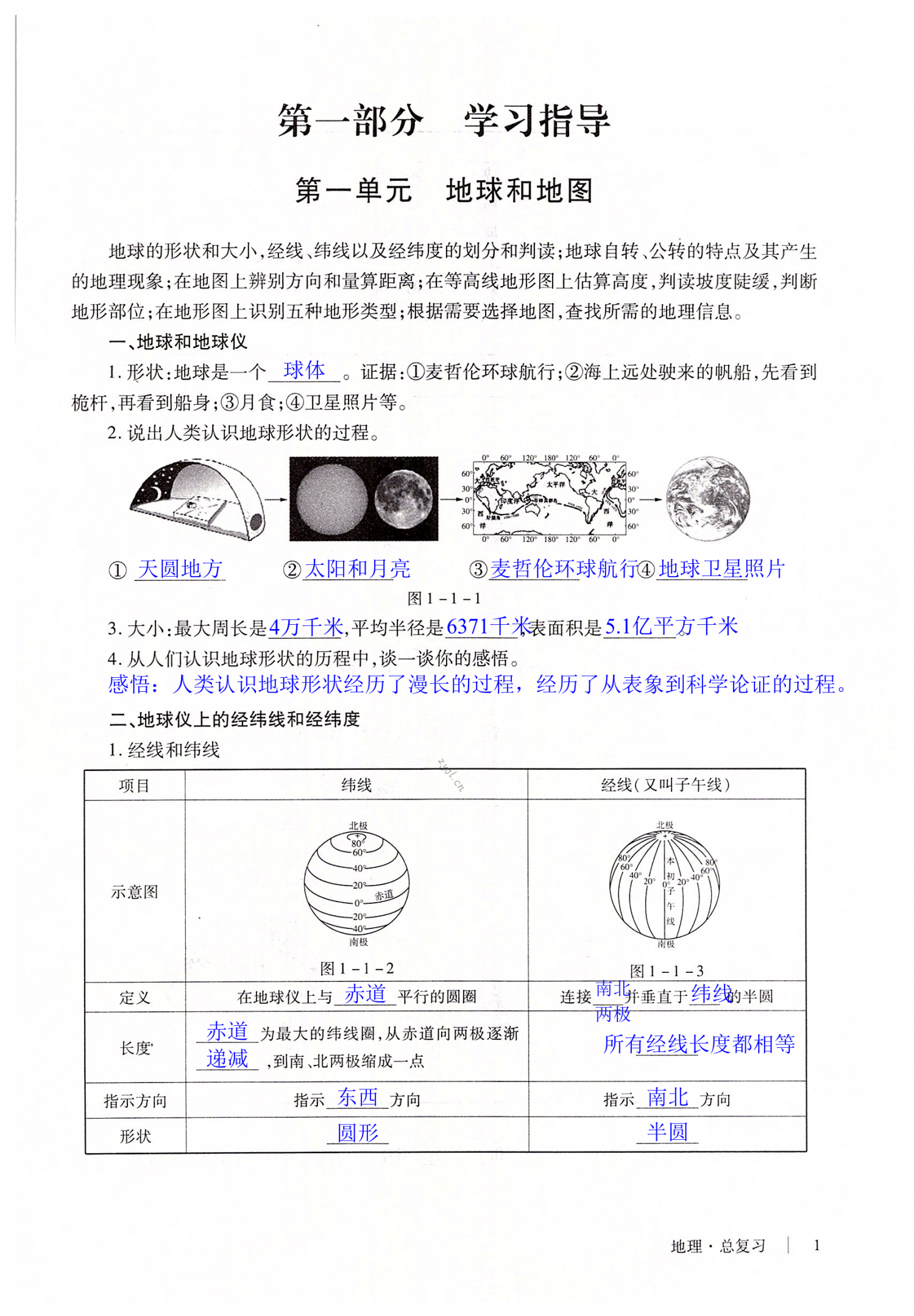 2022年自主学习指导课程与测试地理总复习 第1页