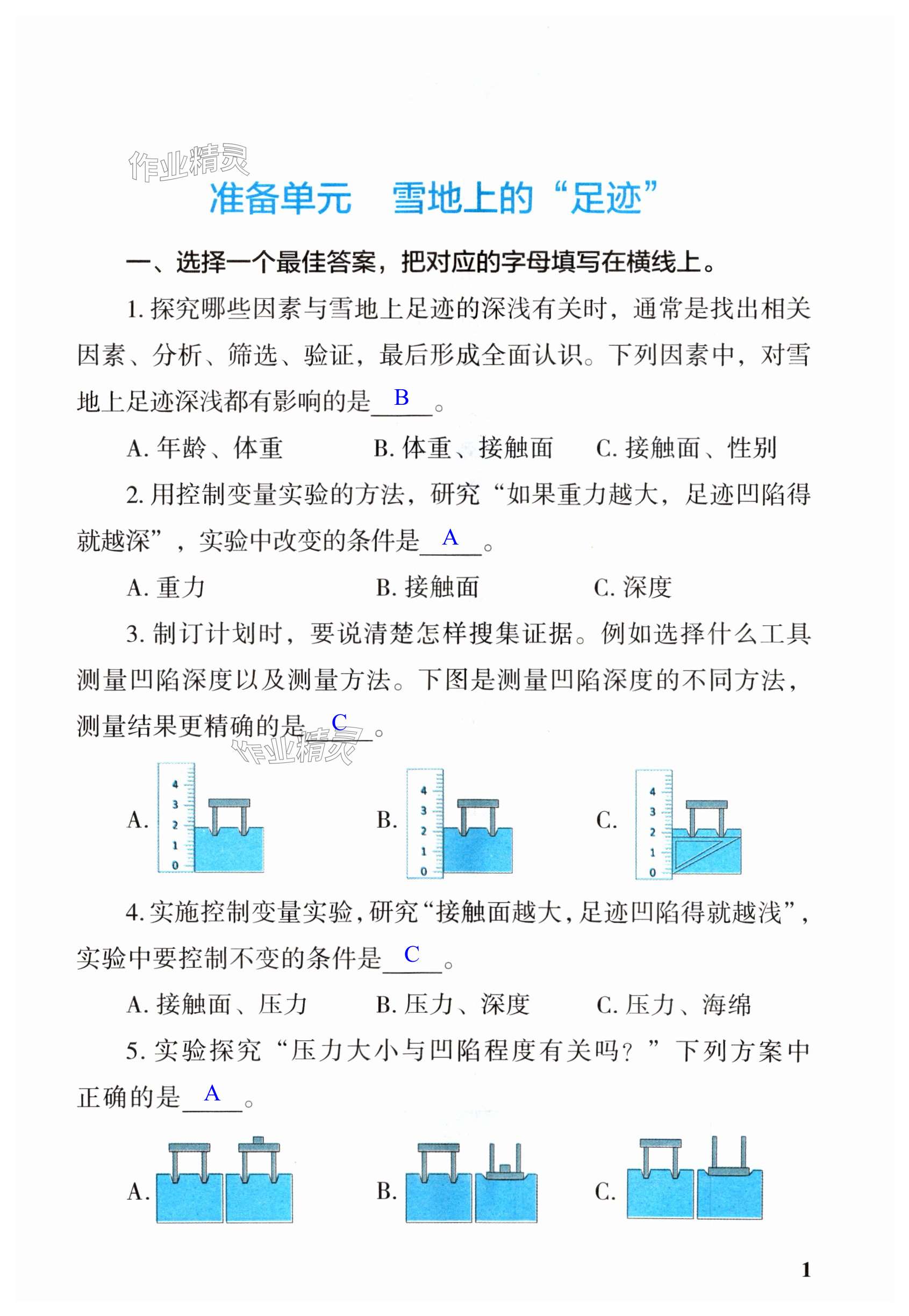 2024年科學(xué)探究與鞏固五年級(jí)下冊(cè)大象版 第1頁(yè)