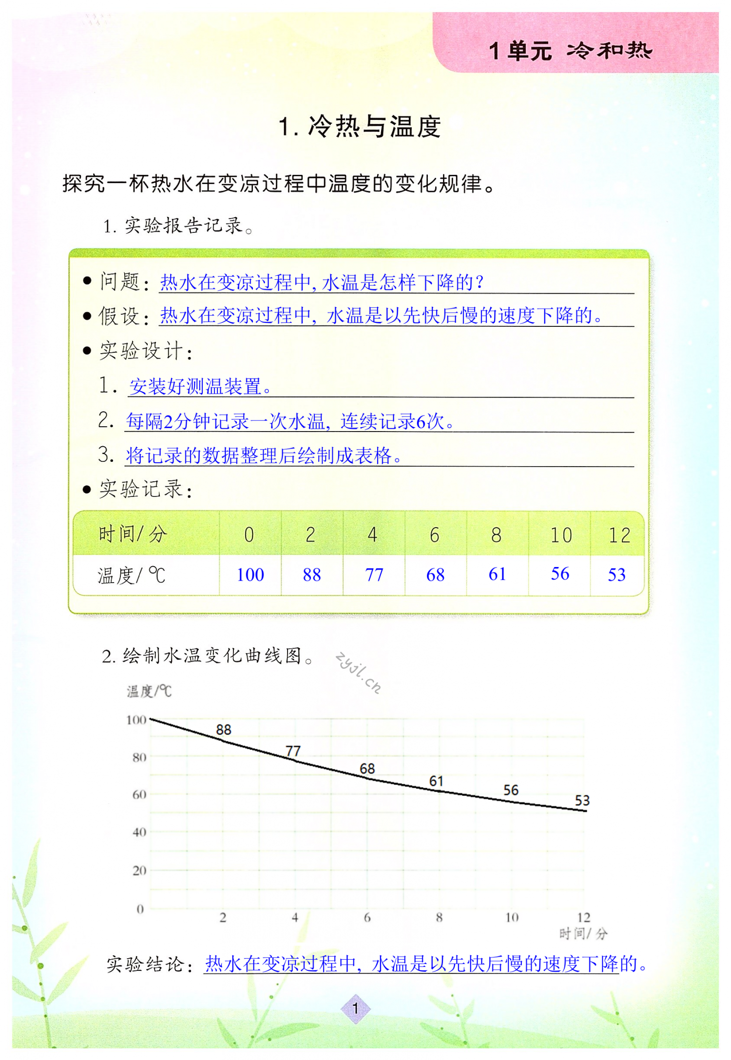 2022年科學(xué)學(xué)生活動手冊四年級下冊蘇教版 第1頁