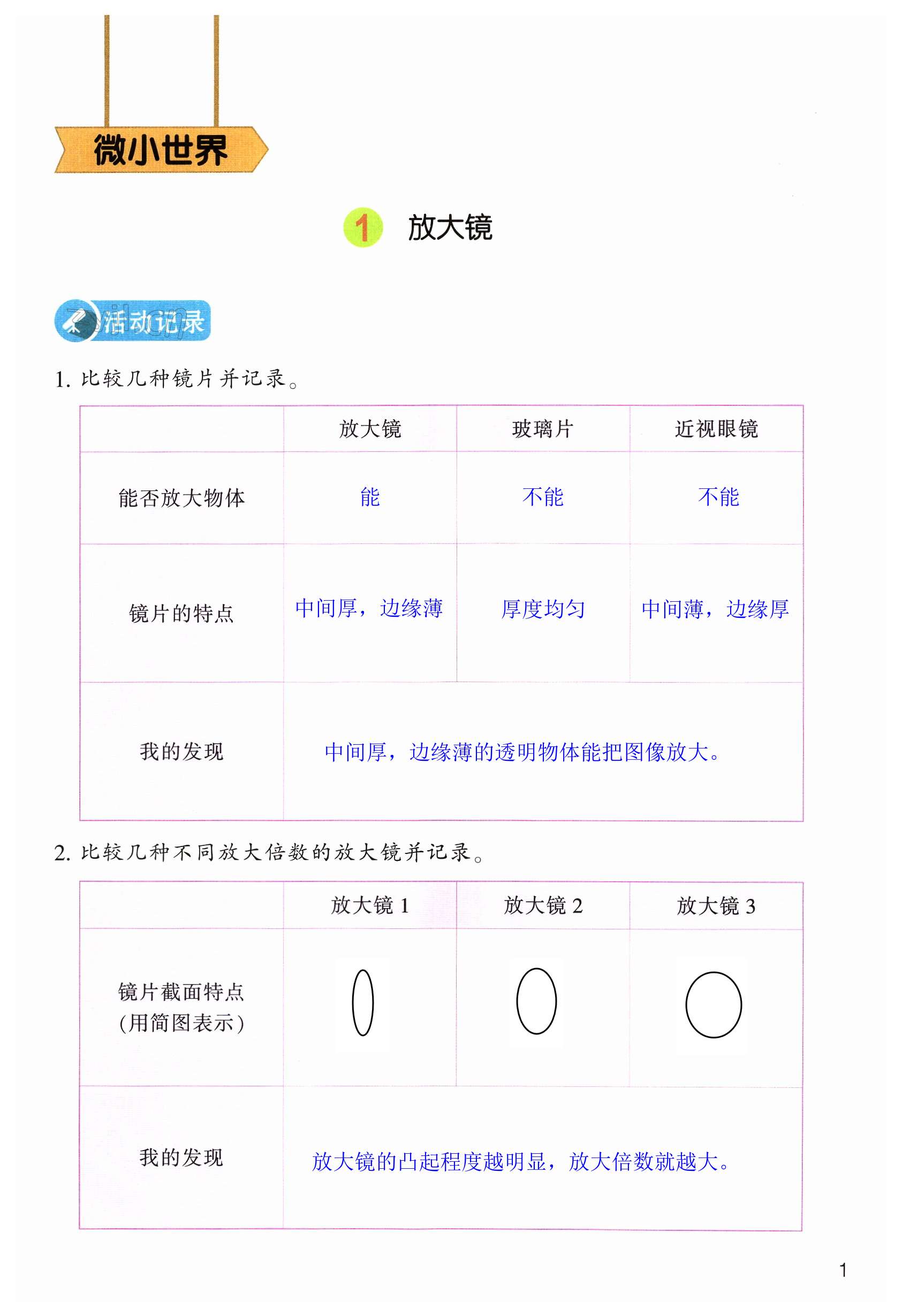 2023年作业本浙江教育出版社六年级科学上册教科版 第1页