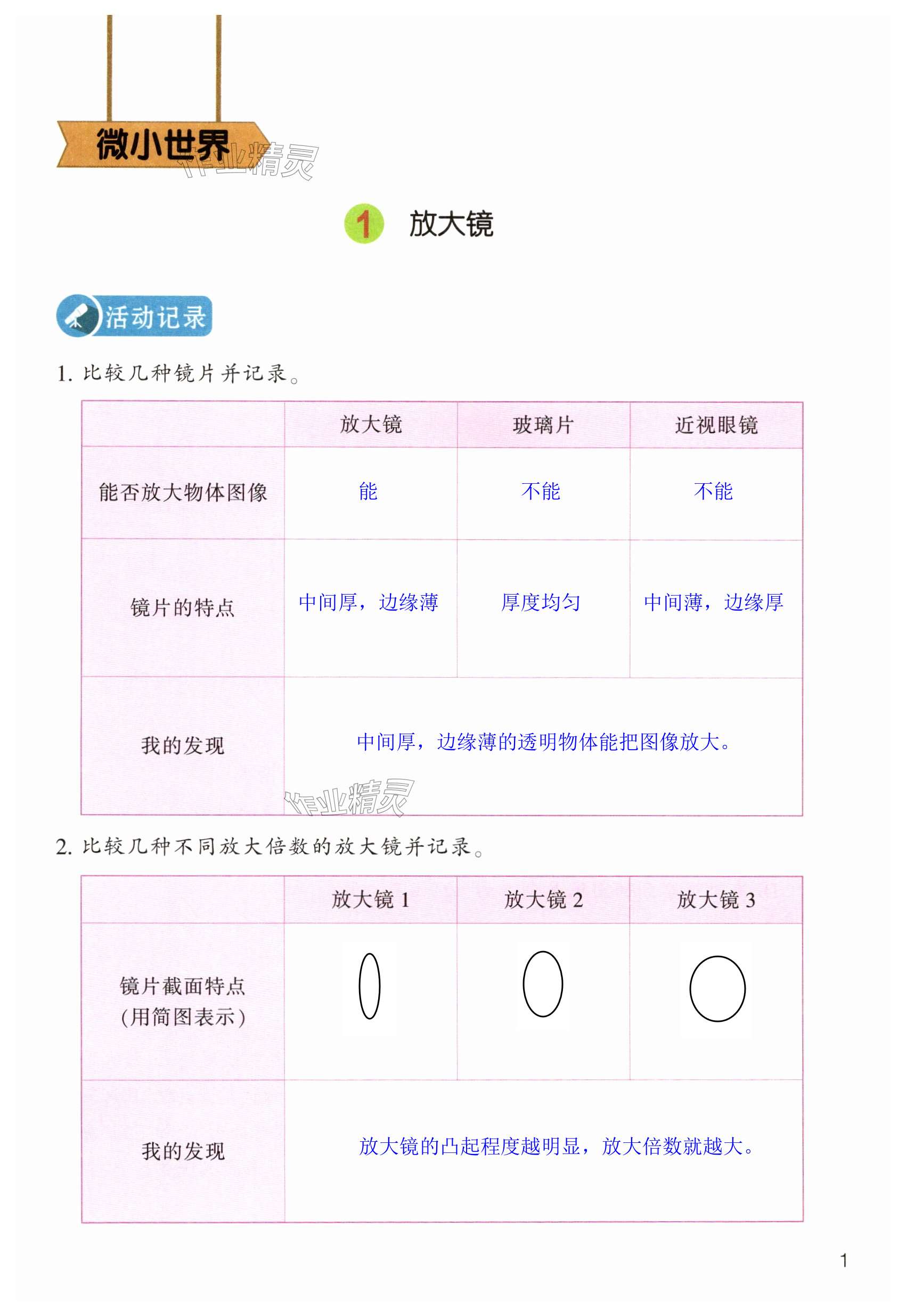 2024年作业本浙江教育出版社六年级科学上册教科版 第1页