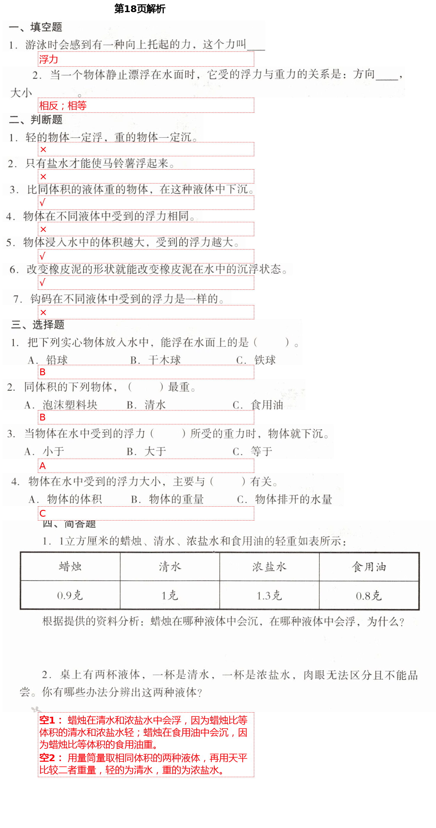 2021年知识与能力训练五年级科学下册教科版 第18页