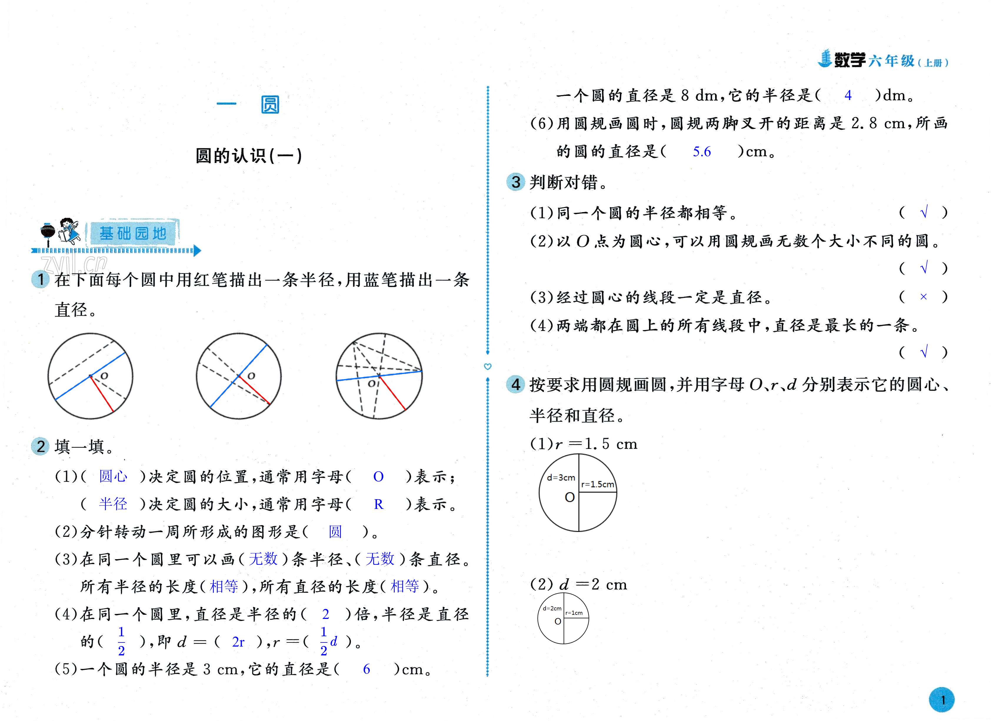 2022年新編基礎(chǔ)訓(xùn)練六年級(jí)數(shù)學(xué)上冊(cè)北師大版 第1頁(yè)