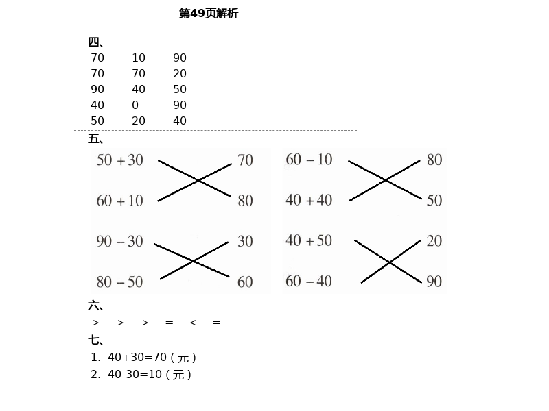 2021年云南省標(biāo)準(zhǔn)教輔同步指導(dǎo)訓(xùn)練與檢測(cè)一年級(jí)數(shù)學(xué)下冊(cè)人教版 參考答案第25頁(yè)