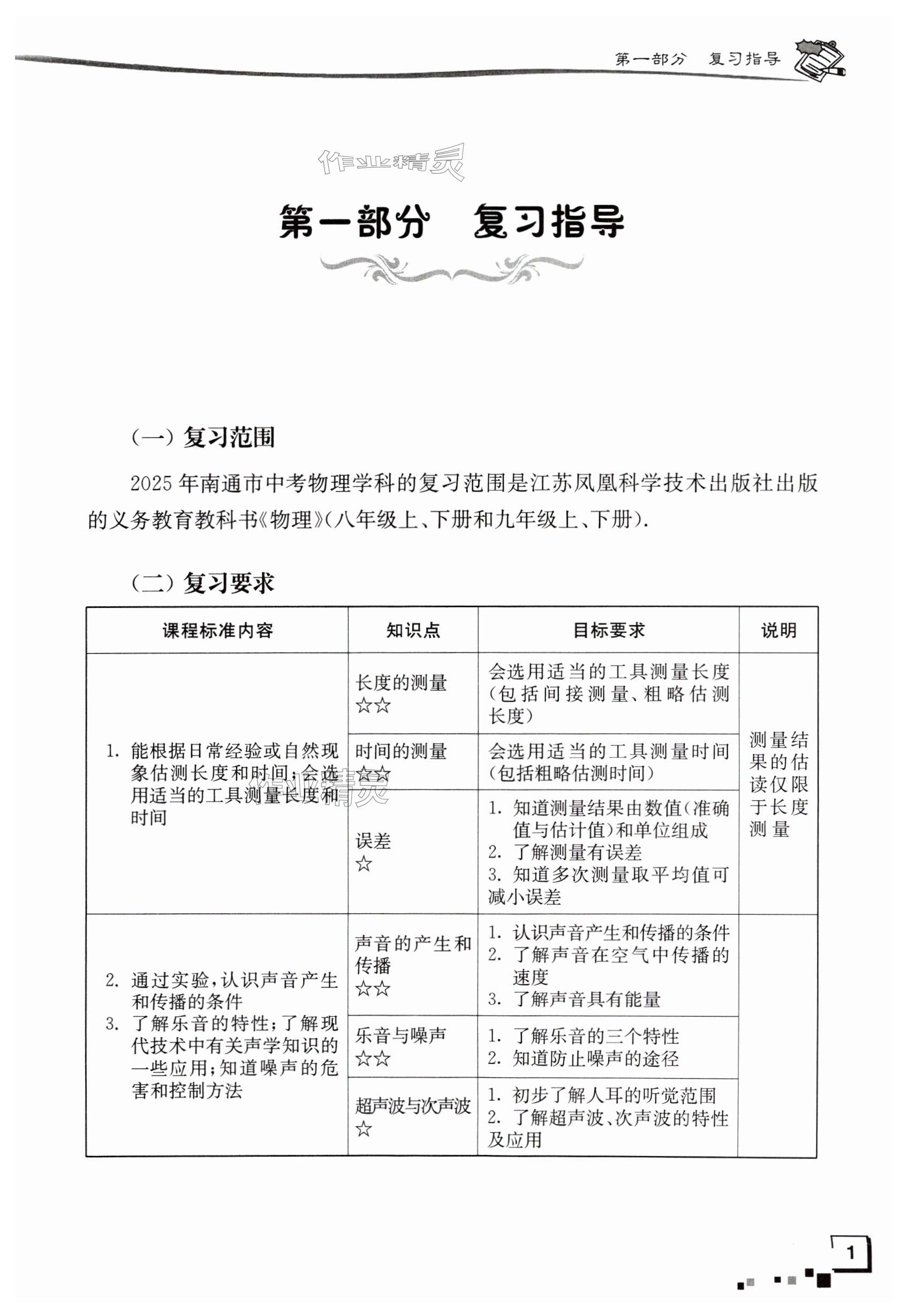 2025年新中考復(fù)習(xí)指導(dǎo)與自主測評物理 第1頁