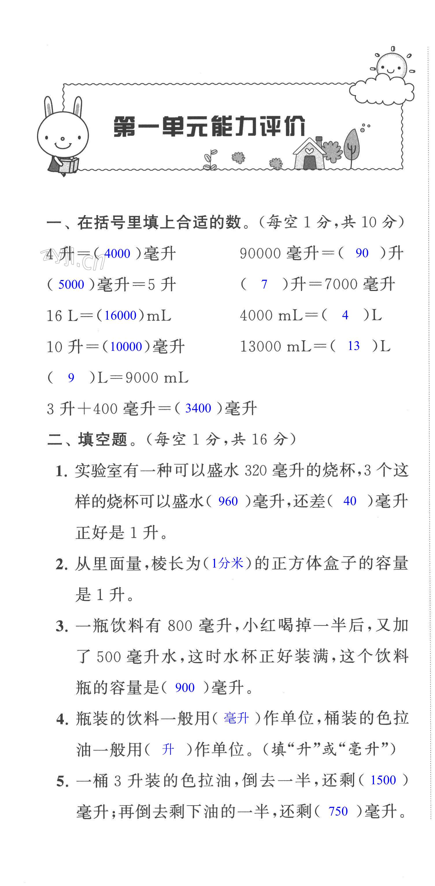 2022年小學(xué)數(shù)學(xué)配套單元評(píng)價(jià)四年級(jí)上冊(cè)蘇教版 第1頁(yè)