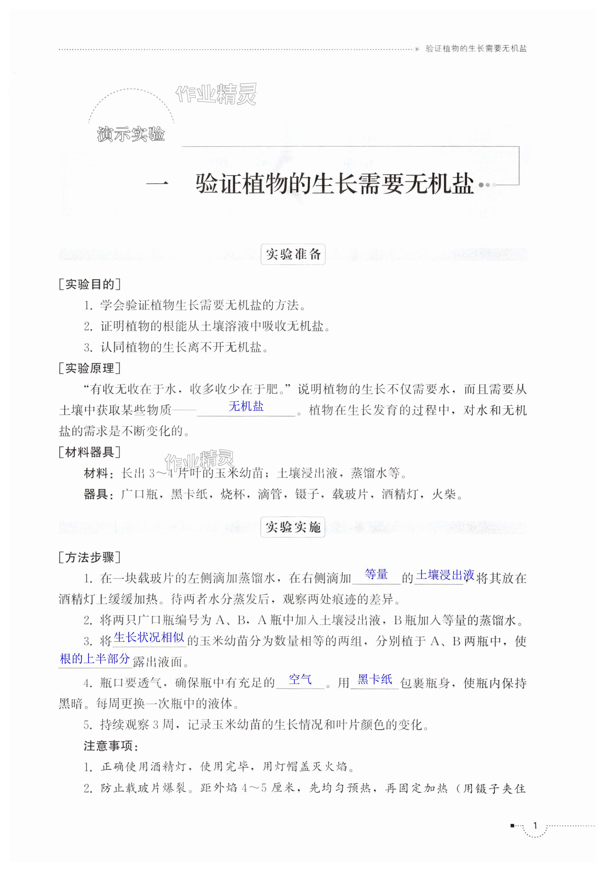 2025年實(shí)驗(yàn)探究報(bào)告冊(cè)山東教育出版社七年級(jí)生物下冊(cè)濟(jì)南版 第1頁
