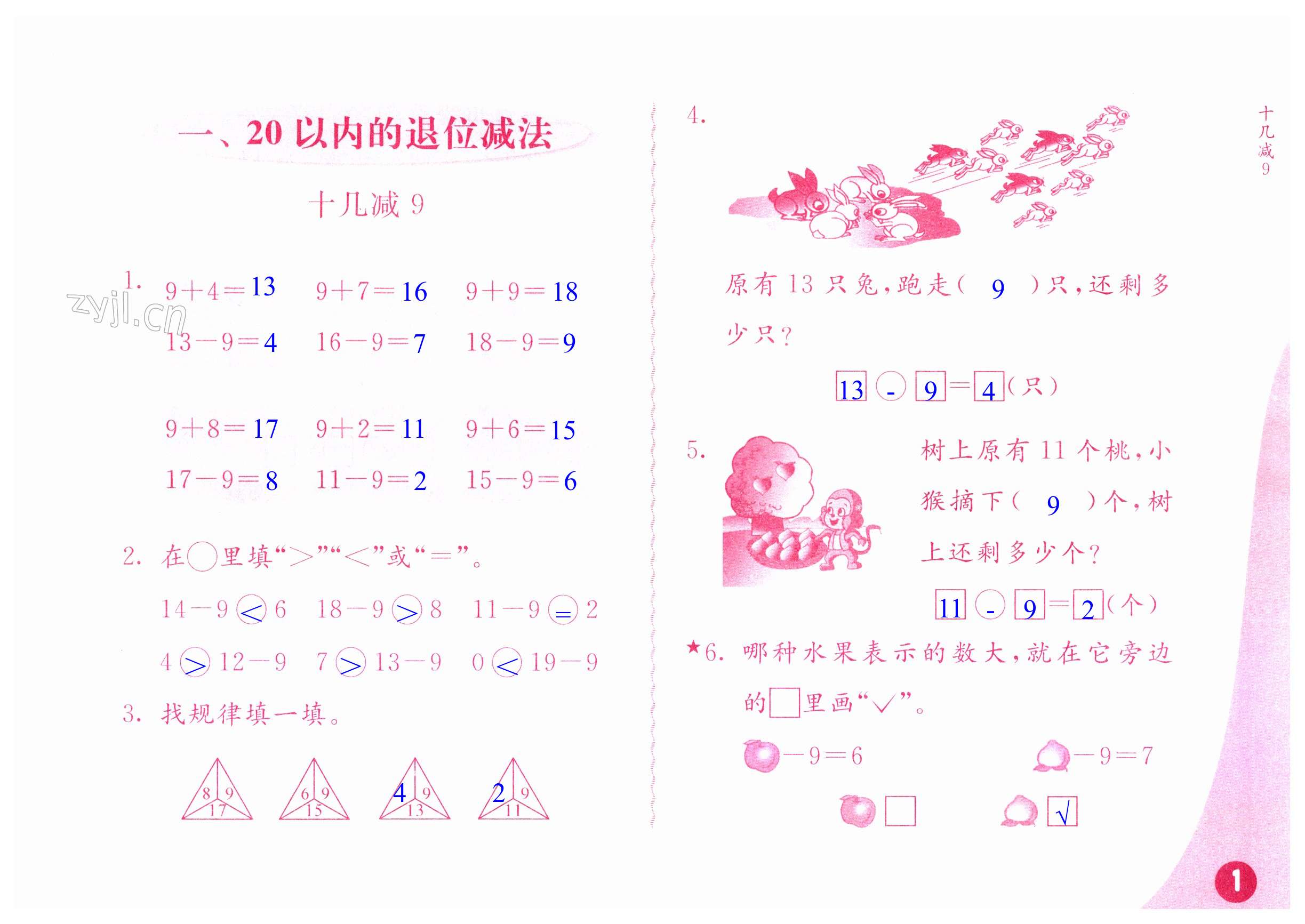 2023年練習(xí)與測試小學(xué)數(shù)學(xué)一年級下冊蘇教版彩色版提優(yōu)版 第1頁