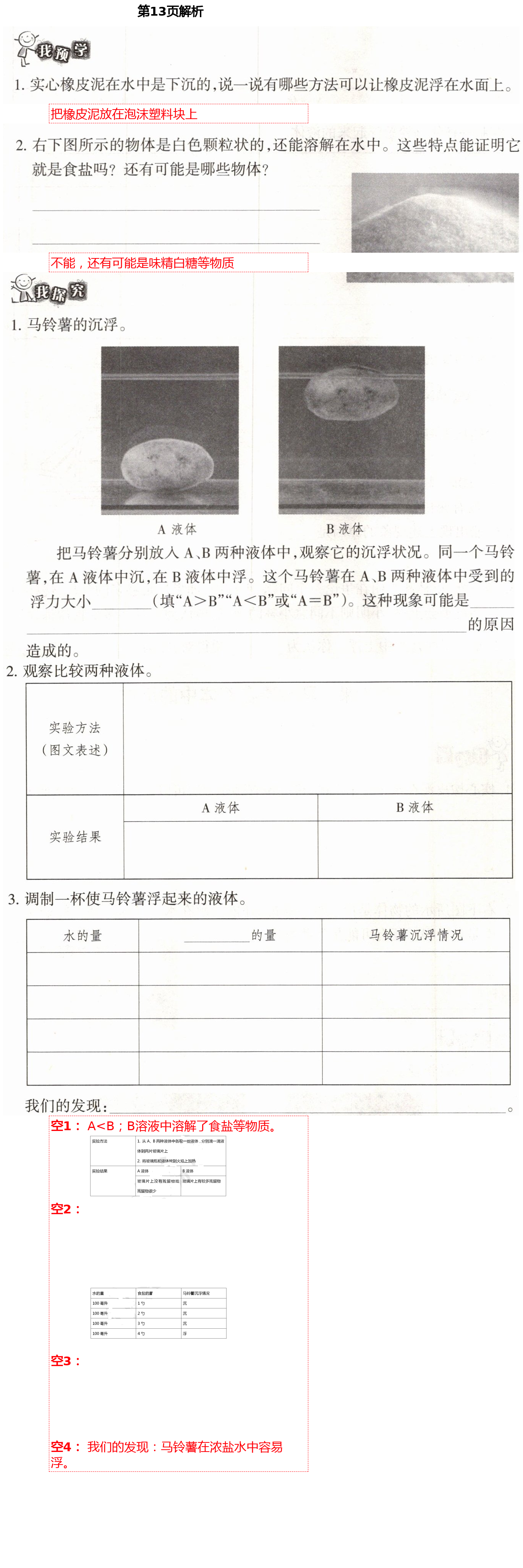 2021年導學新作業(yè)五年級科學下冊教科版 第13頁