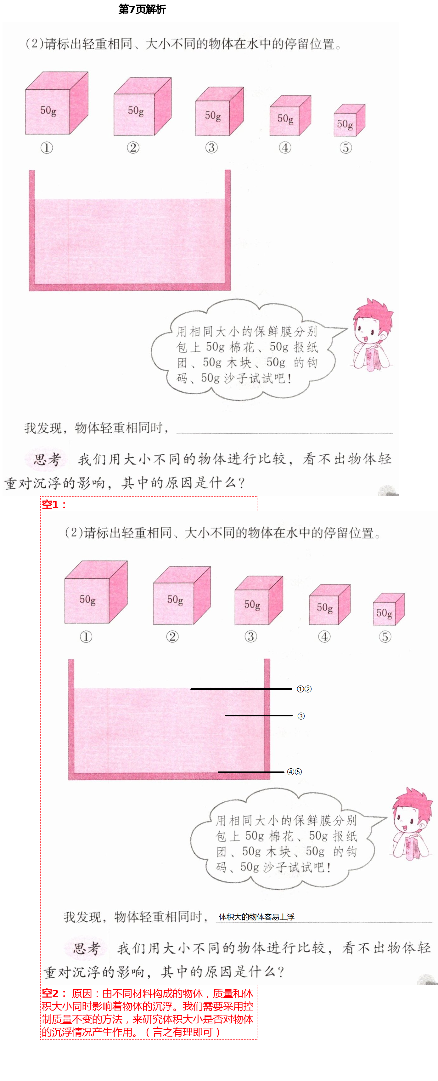 2021年科學學習與鞏固五年級下冊教科版 第7頁