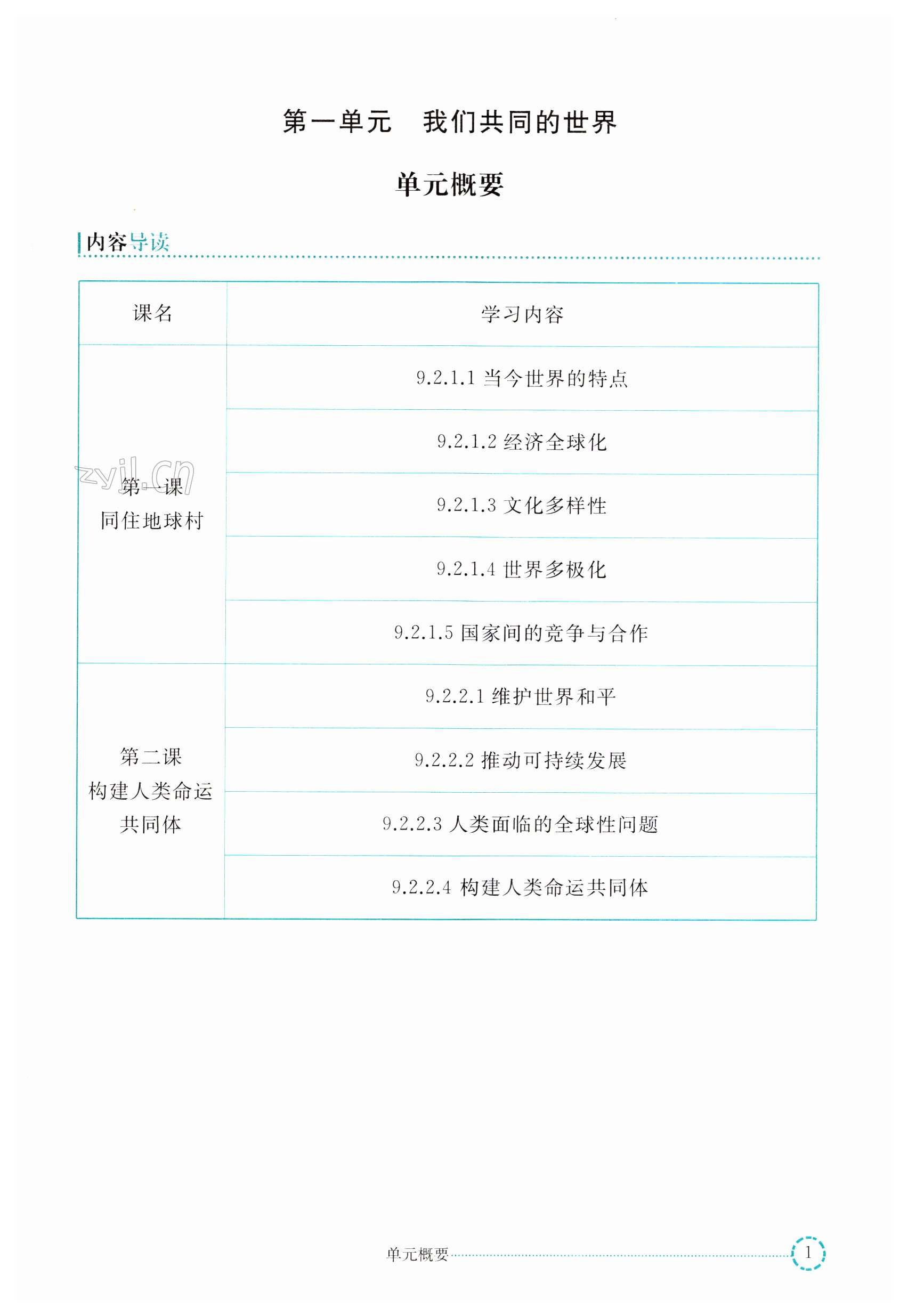 2023年练习部分九年级道德与法治第二学期人教版54制 第1页