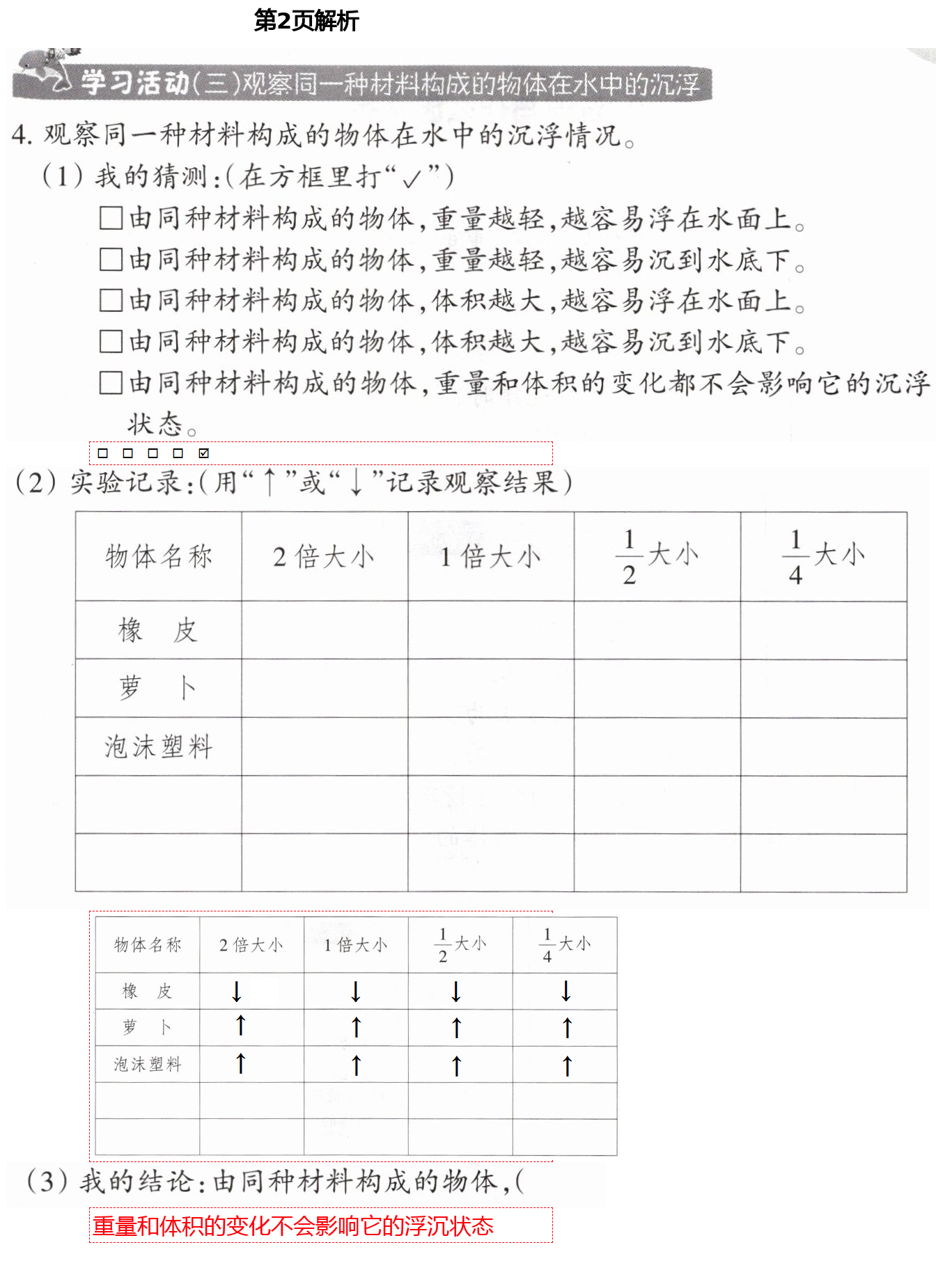 2021年同步练习五年级科学下册教科版升级版浙江教育出版社 第2页