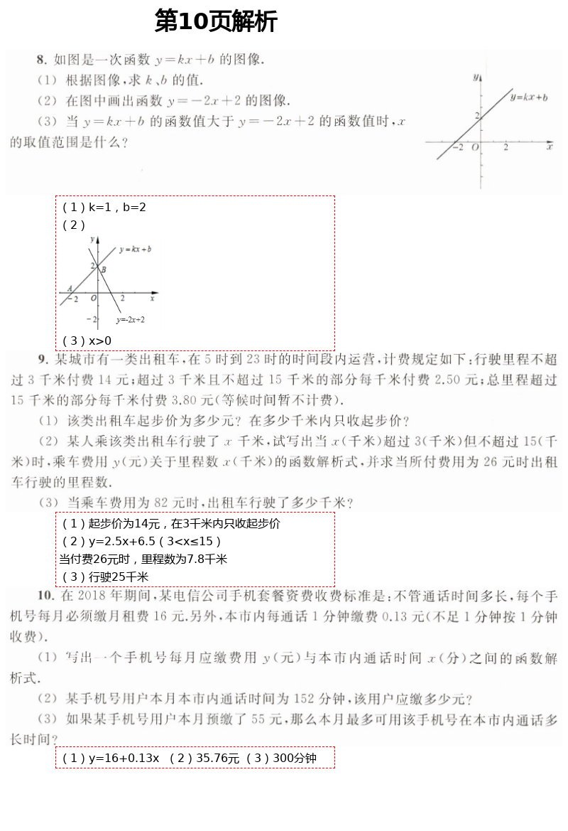 2021年數(shù)學練習部分八年級第二學期滬教版54制 第10頁