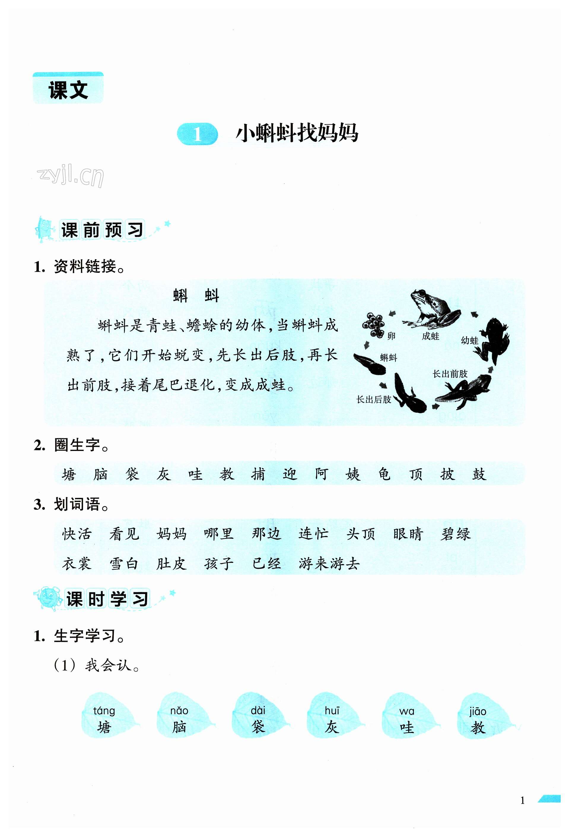 2023年小學(xué)語(yǔ)文詞語(yǔ)手冊(cè)二年級(jí)上冊(cè)人教版開明出版社 第1頁(yè)