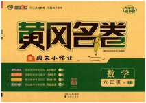 2023年黄冈名卷六年级数学下册人教版