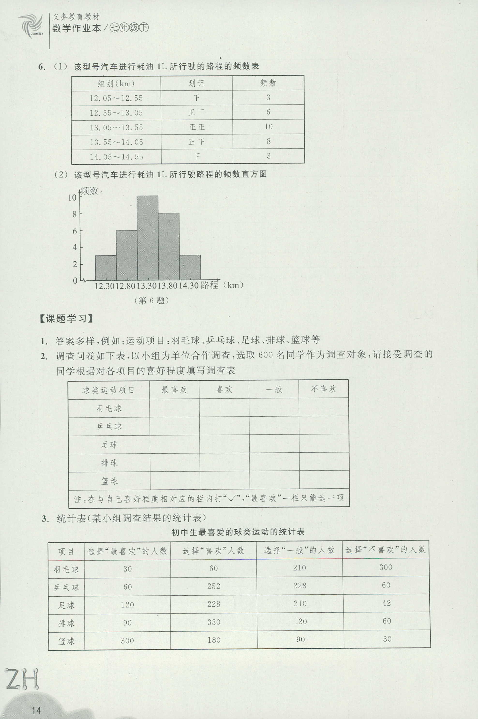 作业本1 第14页