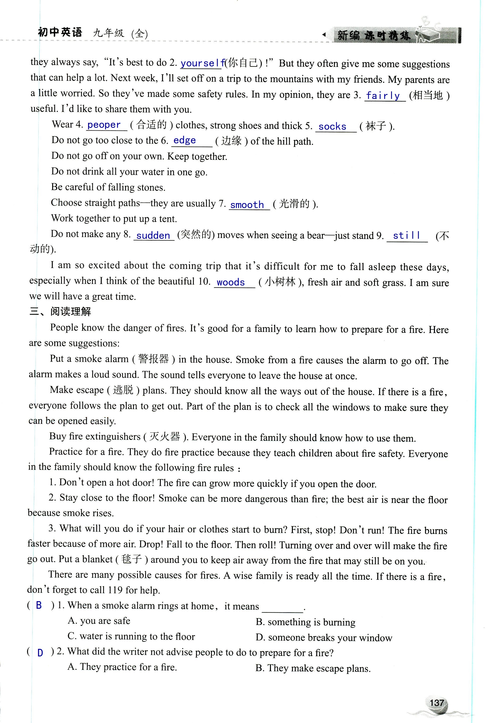 2019年課時(shí)精練初中英語九年級(jí)全一冊(cè)外研版 第137頁