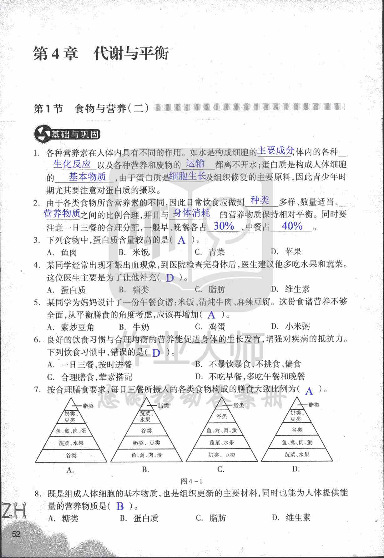 作業(yè)本B 第52頁(yè)