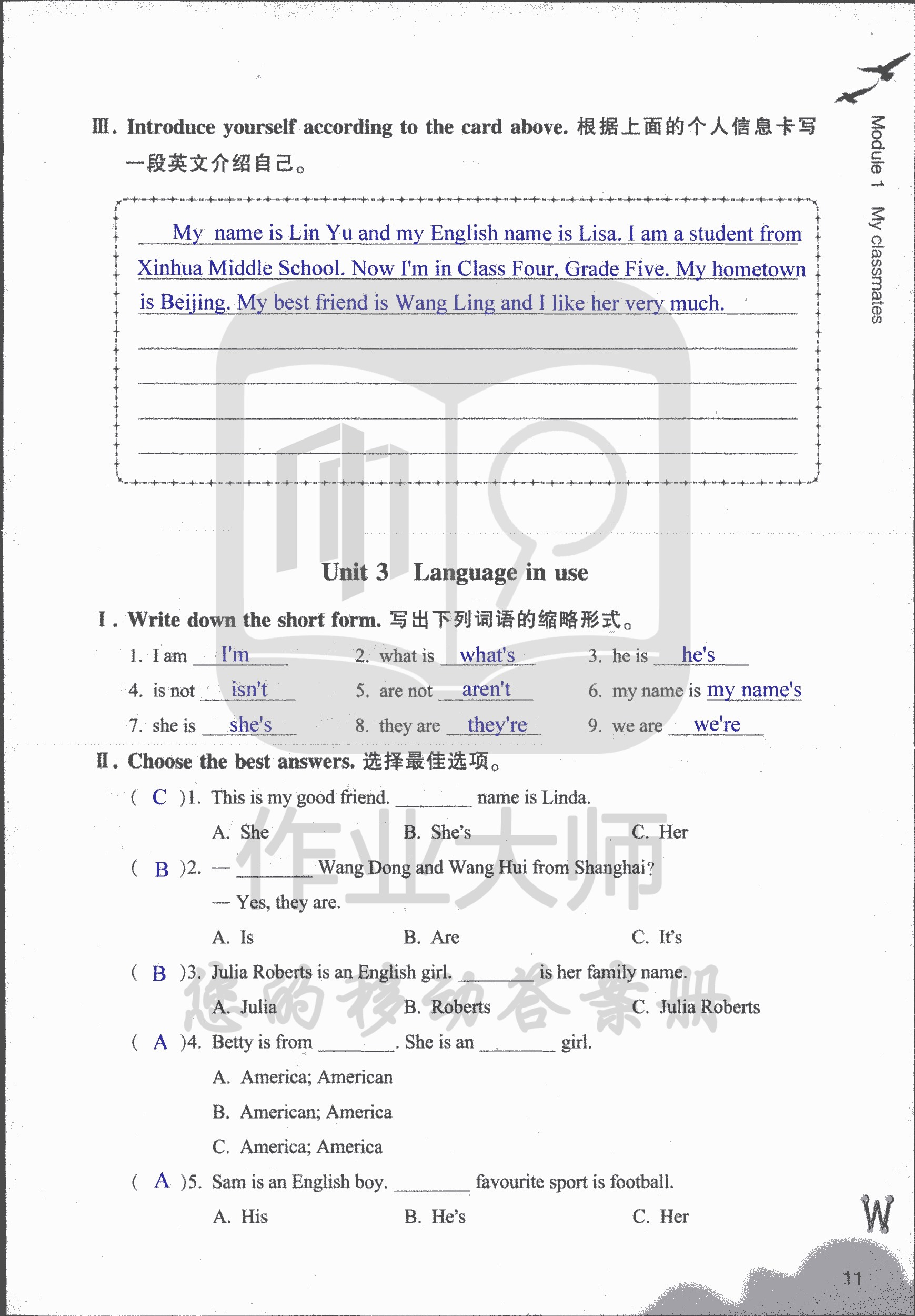 作業(yè)本① 第11頁