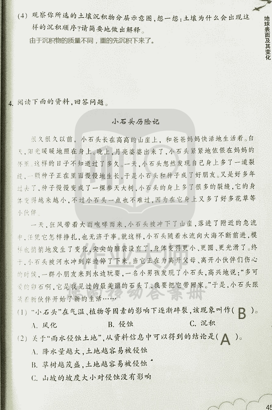 科學(xué)作業(yè)本 第45頁(yè)