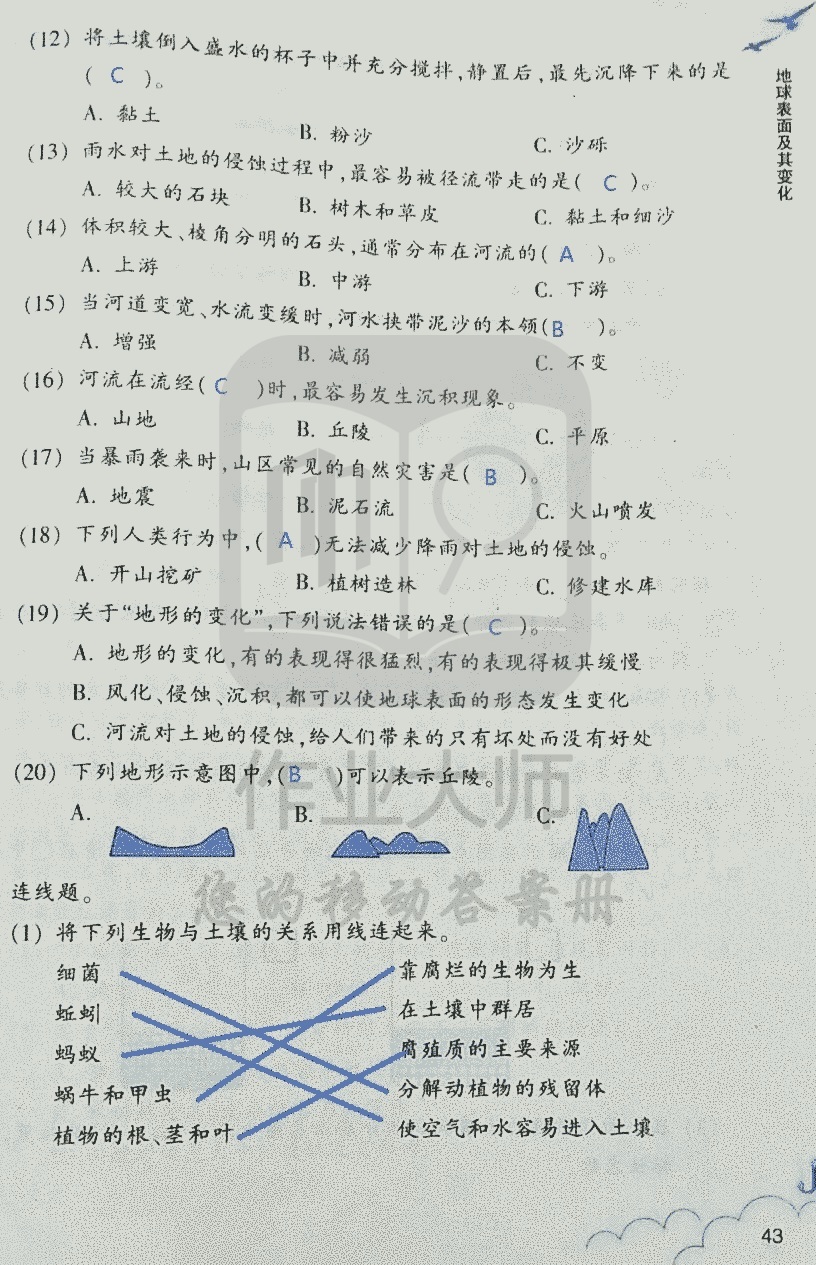 科學(xué)作業(yè)本 第43頁(yè)