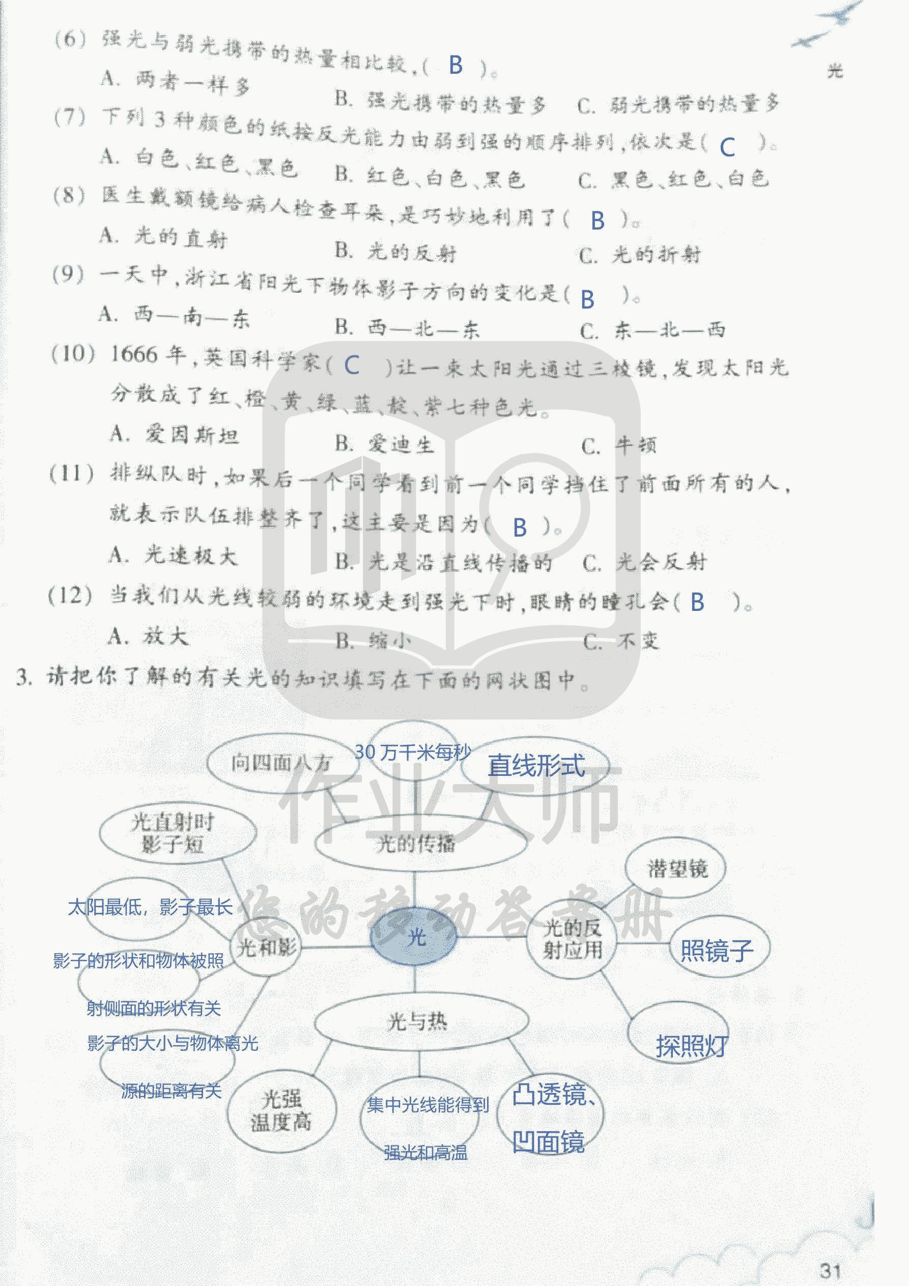 科學(xué)作業(yè)本 第31頁