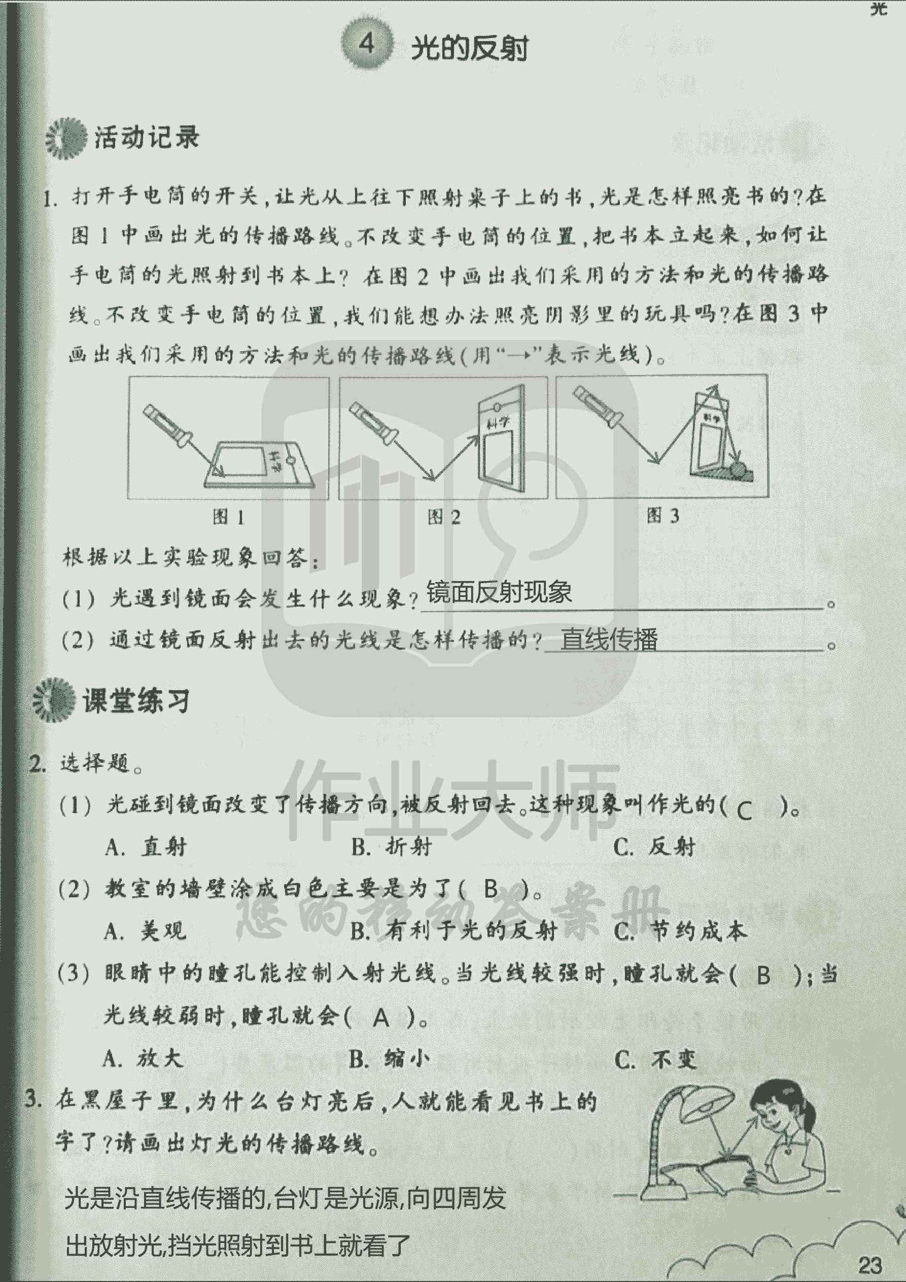 科學作業(yè)本 第23頁