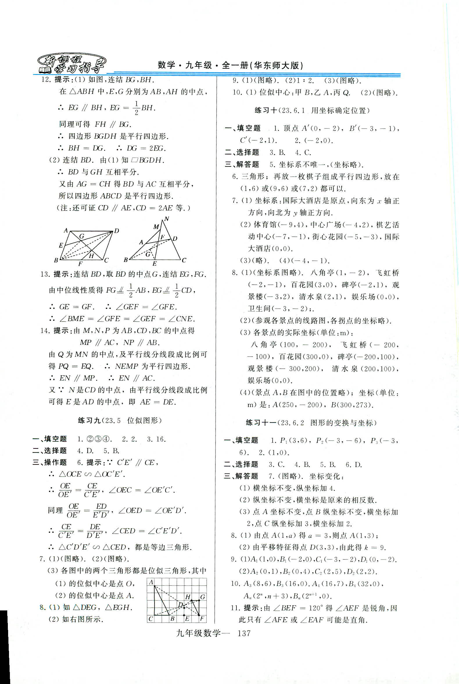 2019年新课程学习指导九年级数学全一册华师大版 第9页