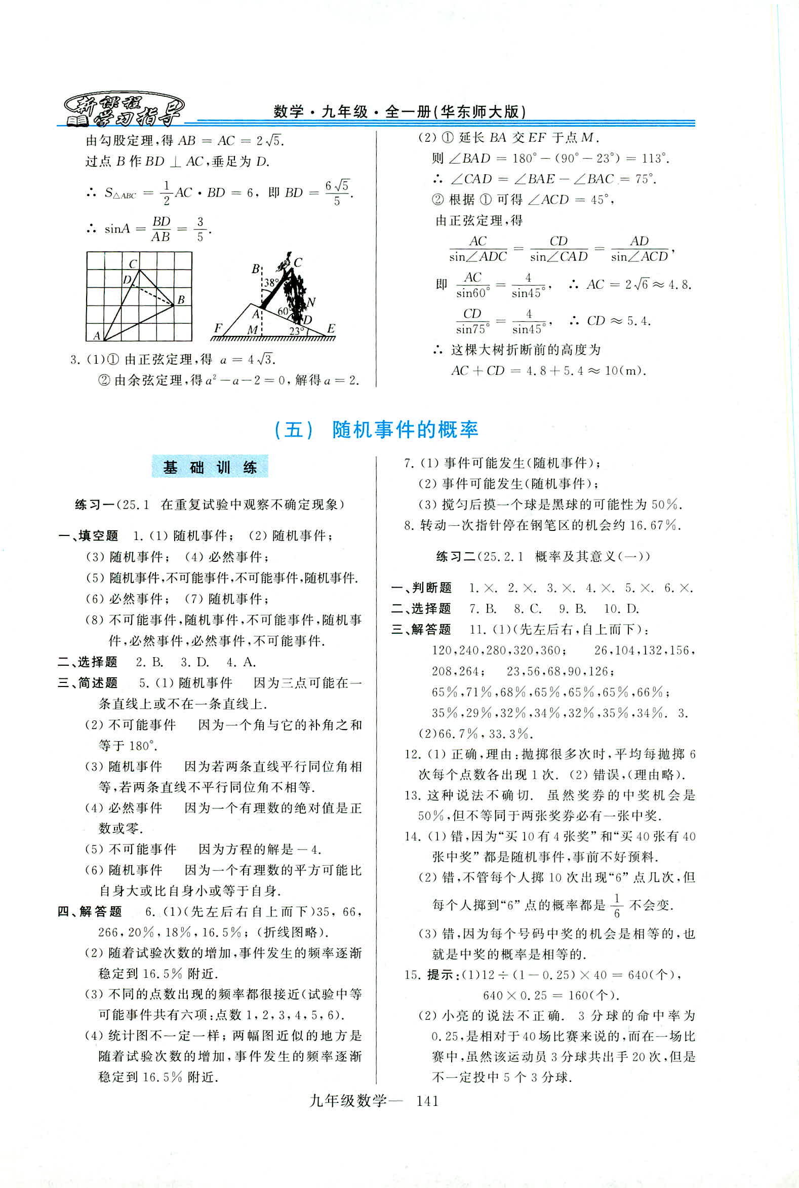 2019年新课程学习指导九年级数学全一册华师大版 第13页