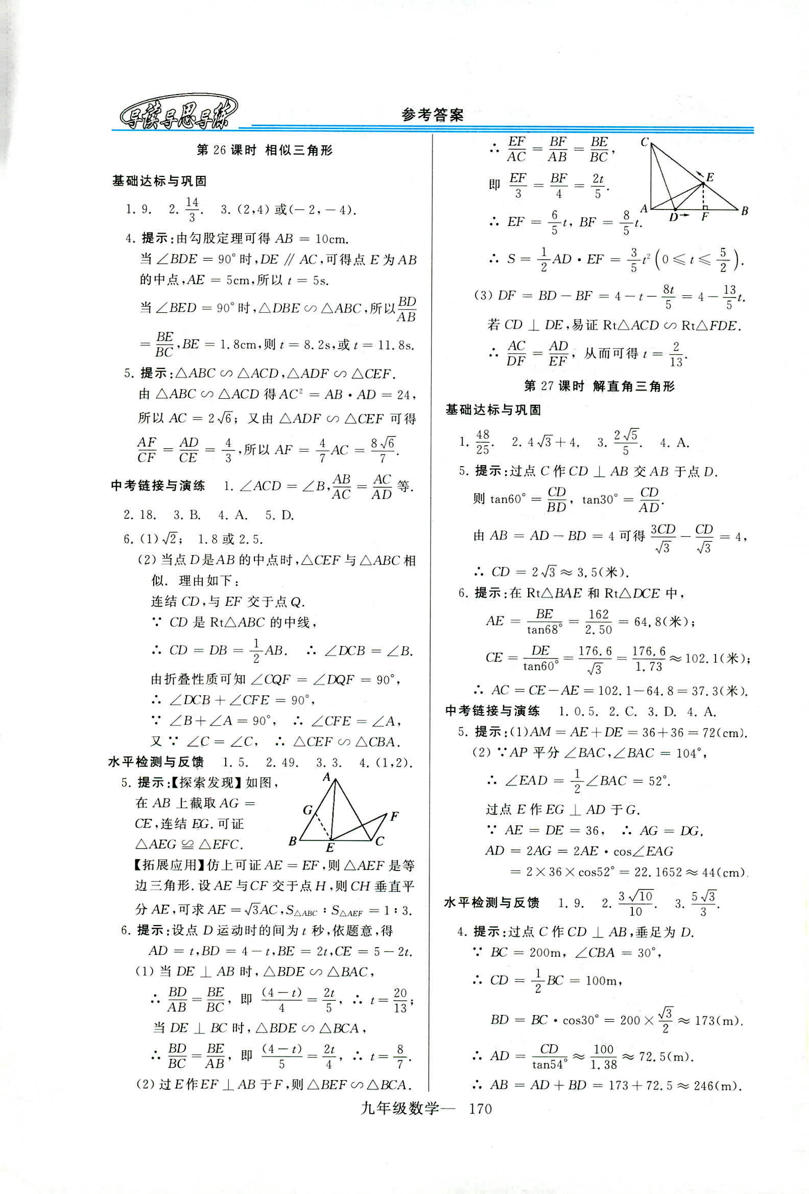 2019年新课程学习指导九年级数学全一册华师大版 第42页