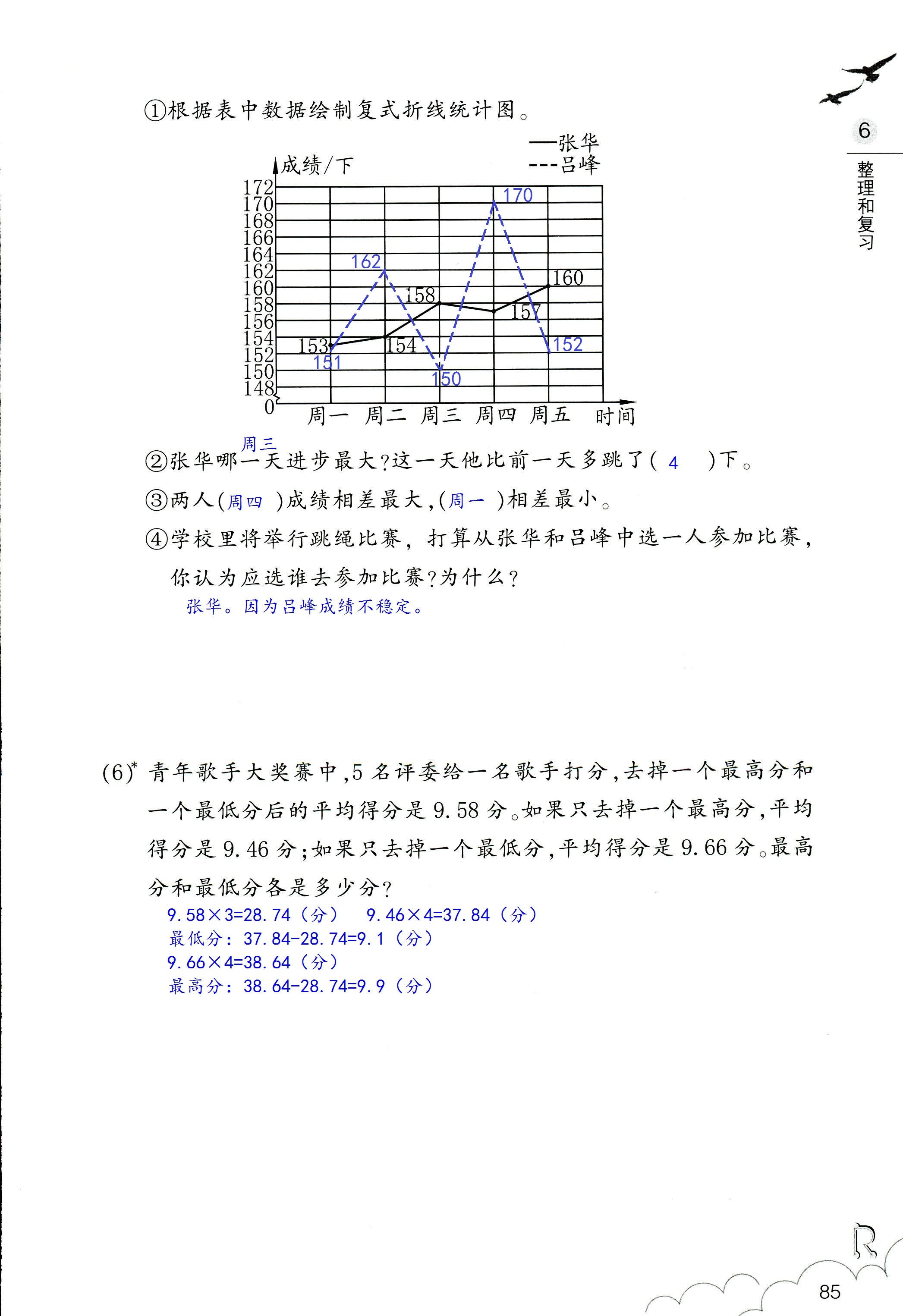 數(shù)學(xué)作業(yè)本 第85頁(yè)