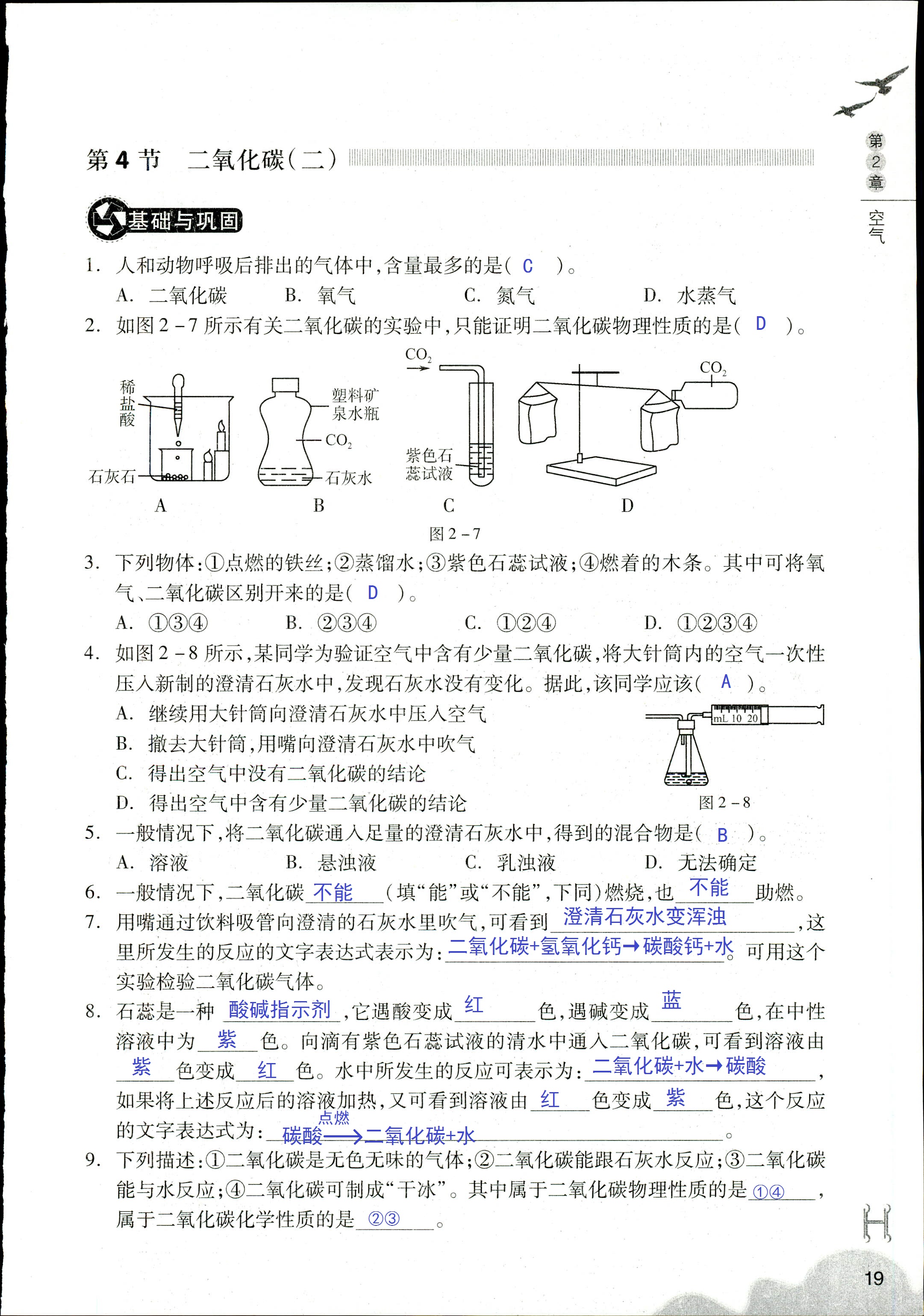 作业本 第19页