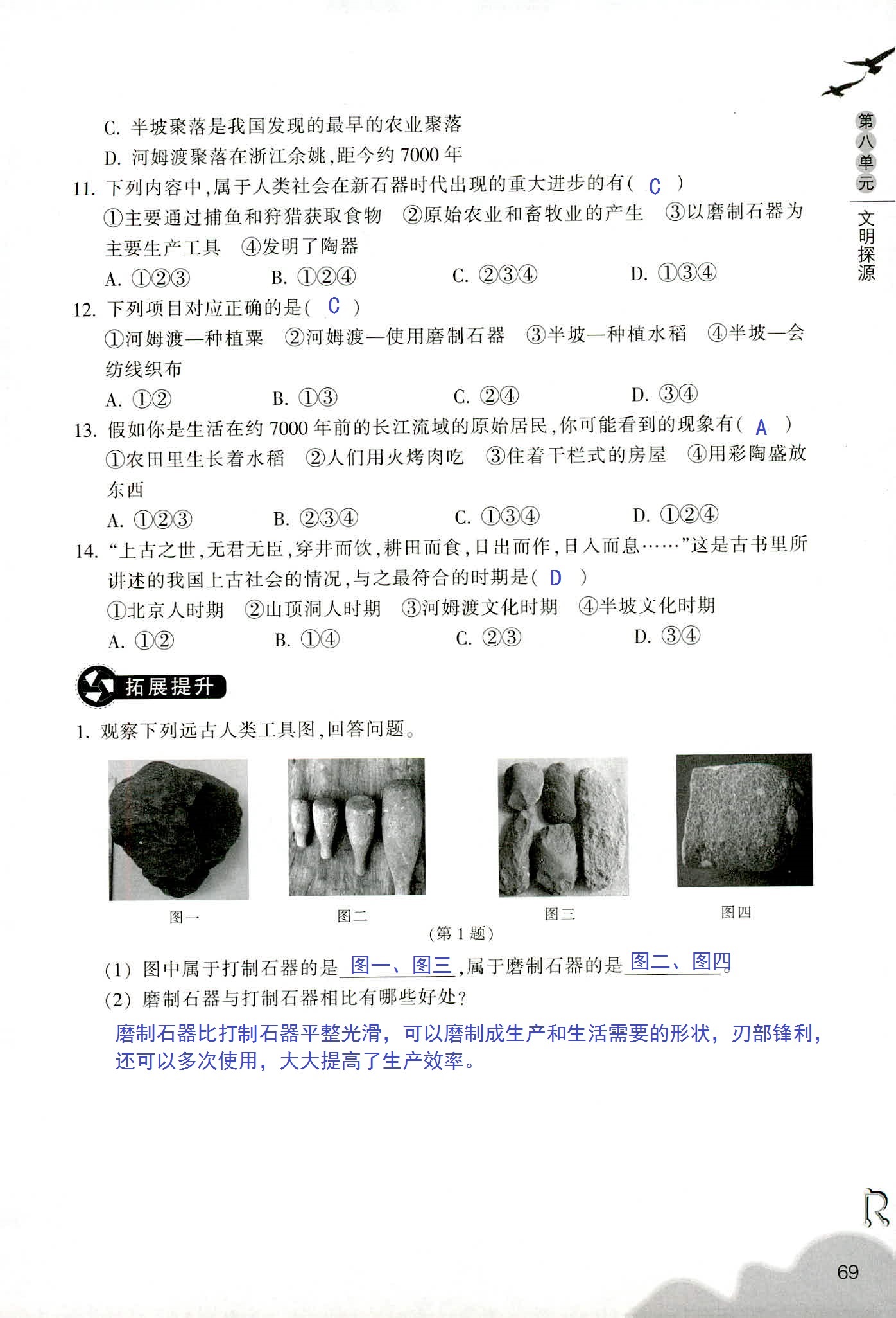 历史与社会作业本 第55页