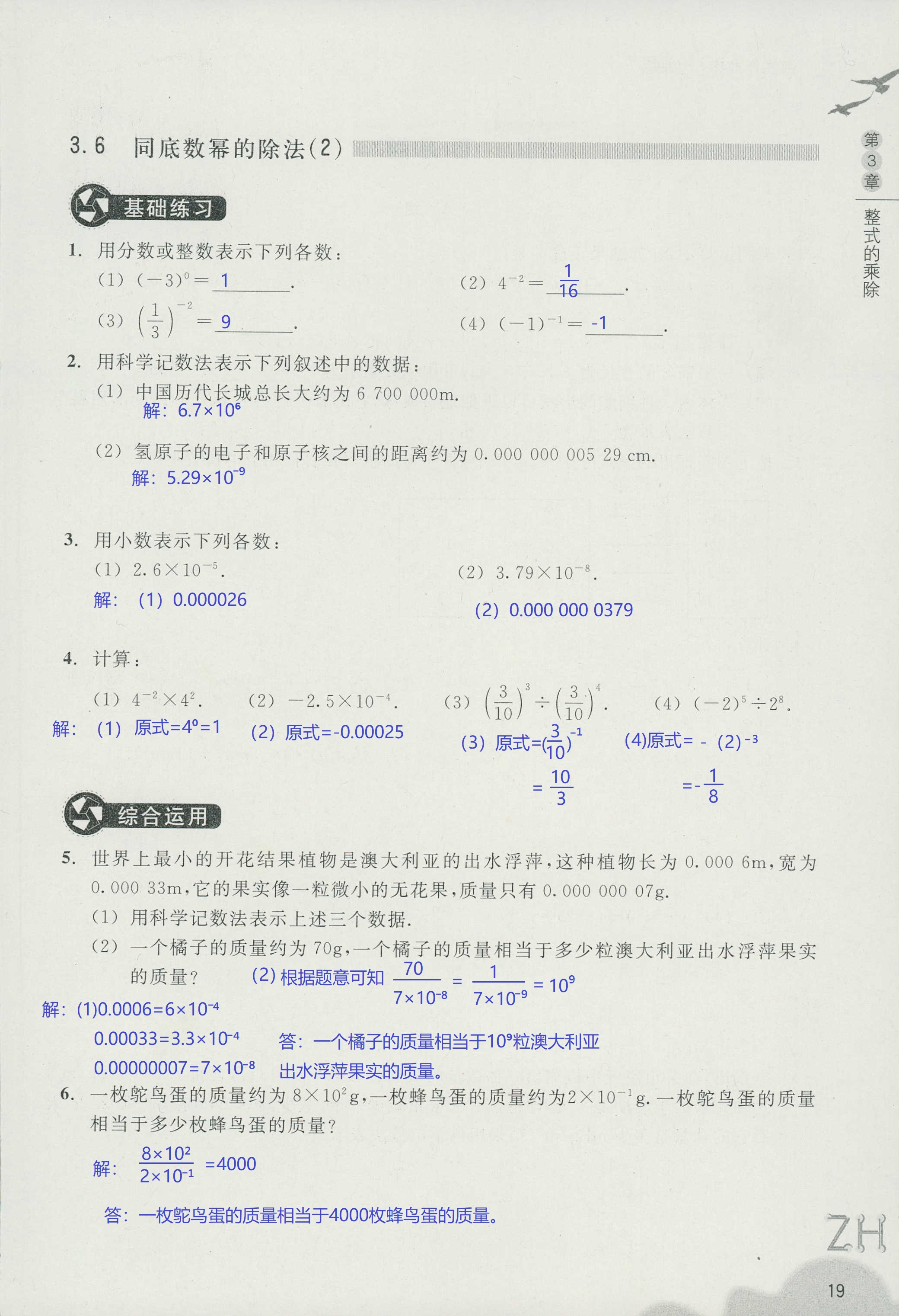 作业本1 第19页