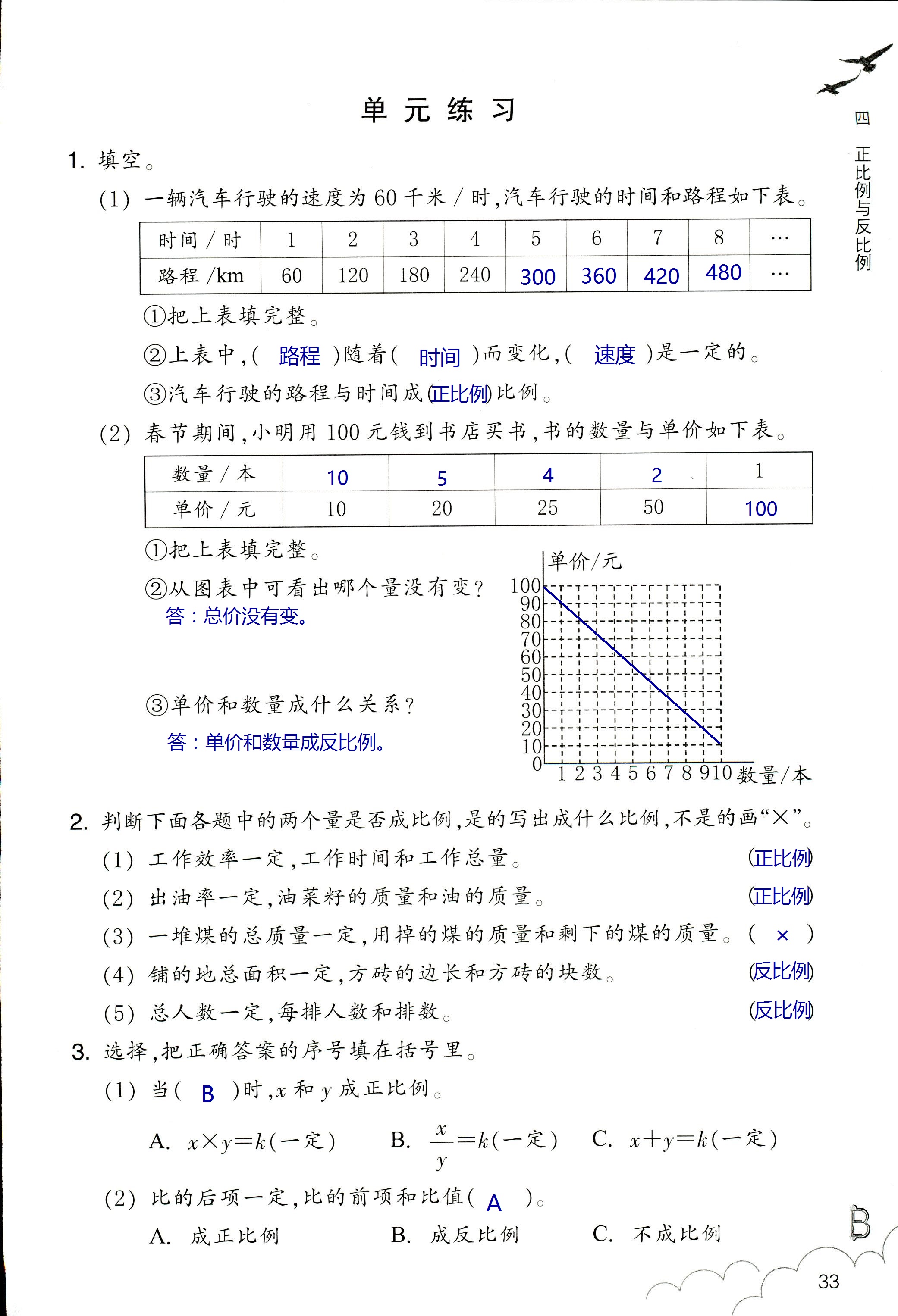 數(shù)學(xué)作業(yè)本 第33頁(yè)