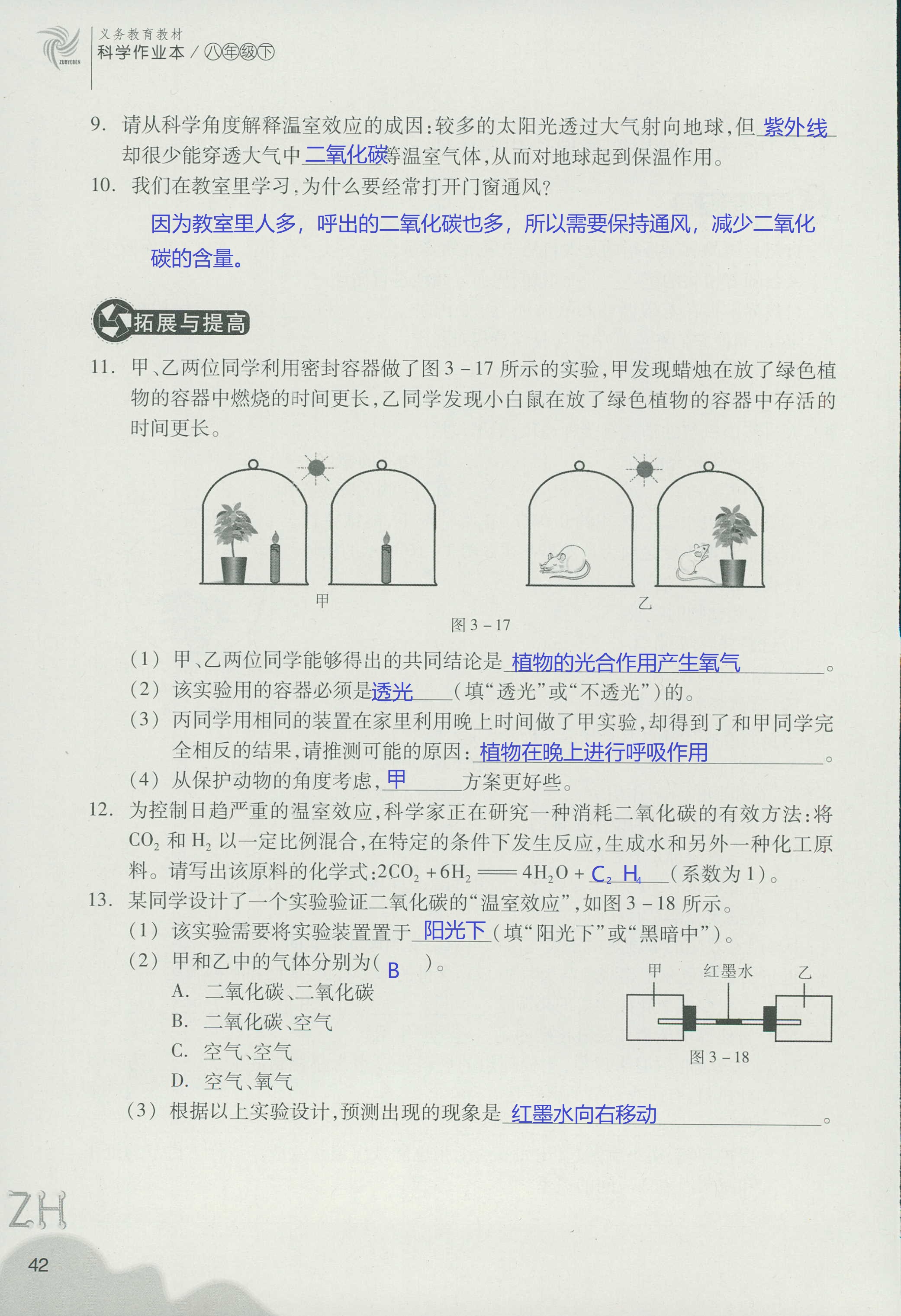 作业本B 第42页