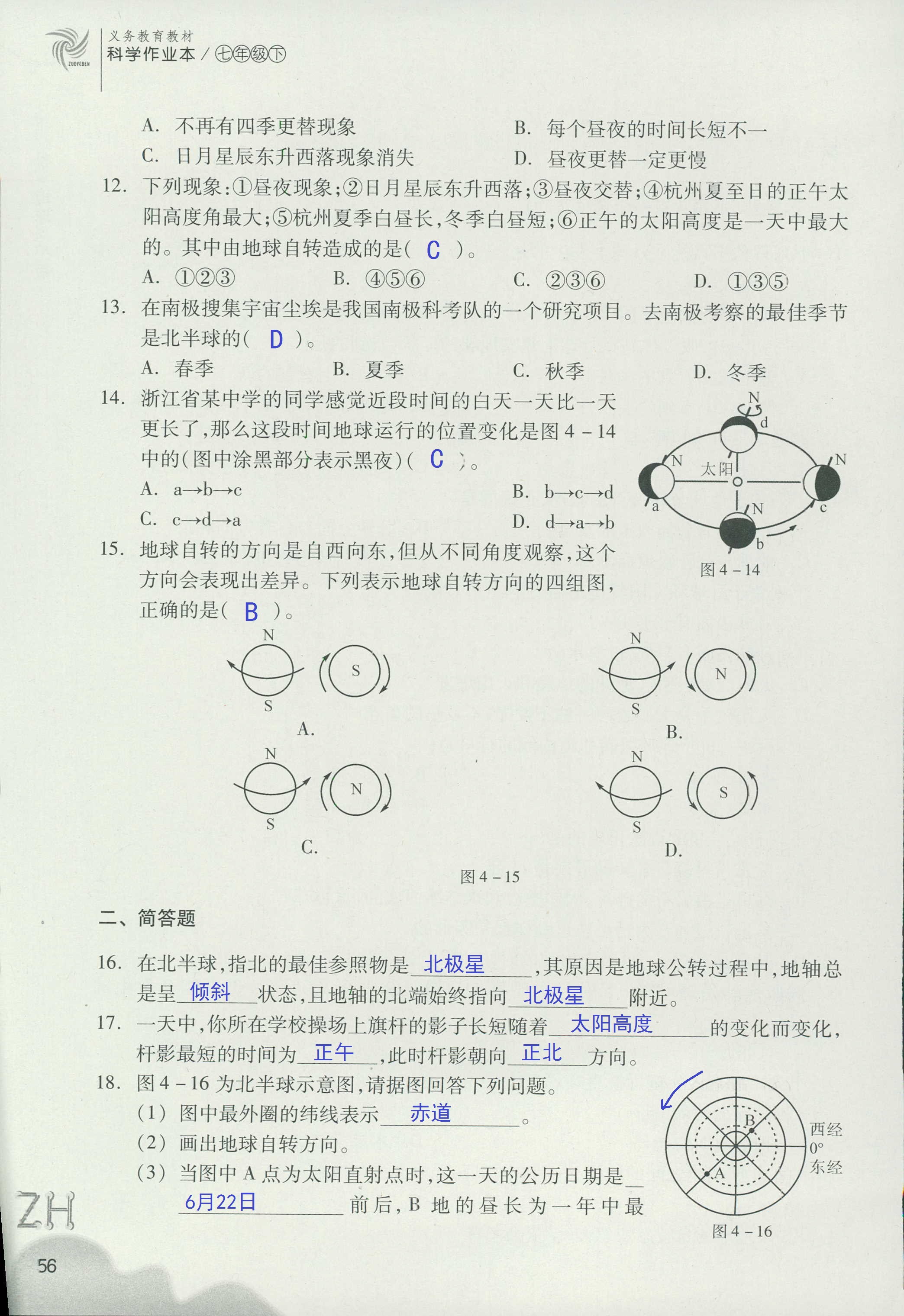 作业本B 第56页