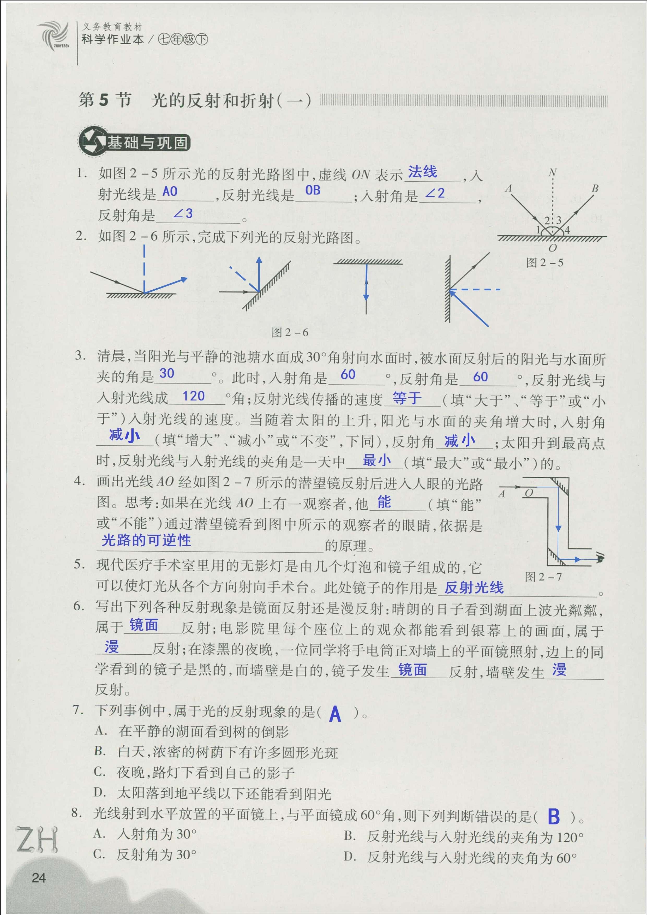 作业本B 第24页