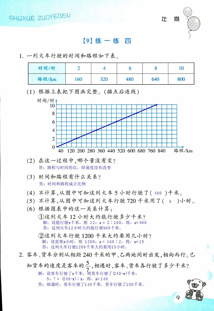 數(shù)學(xué)作業(yè)本 第9頁(yè)