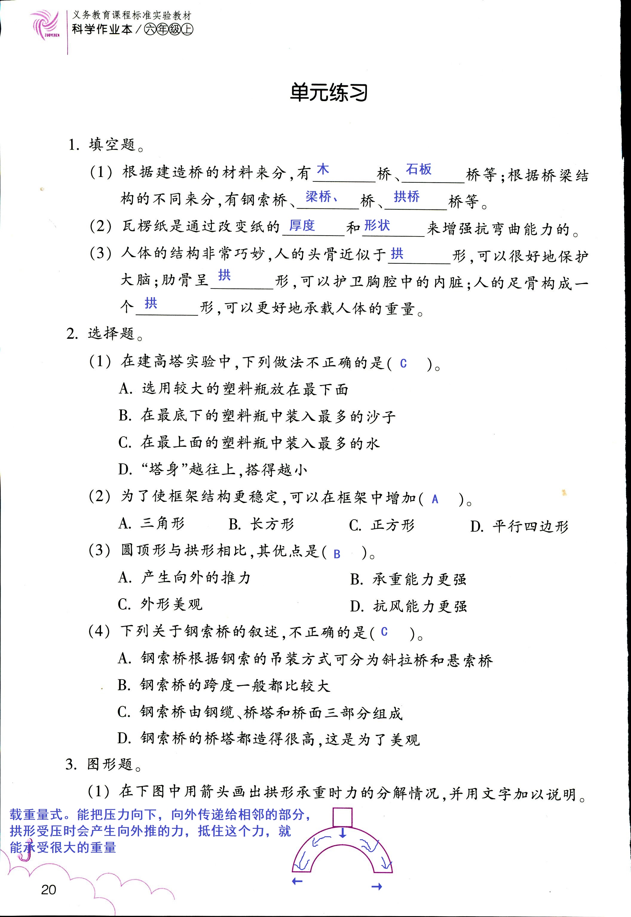 科學(xué)作業(yè)本 第20頁