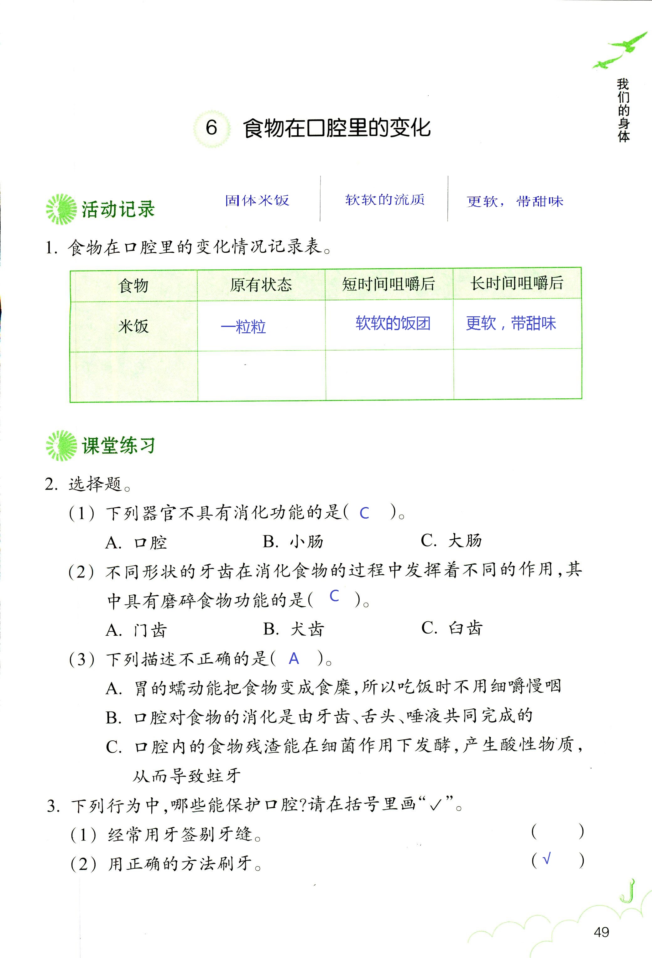 科学作业本 第49页