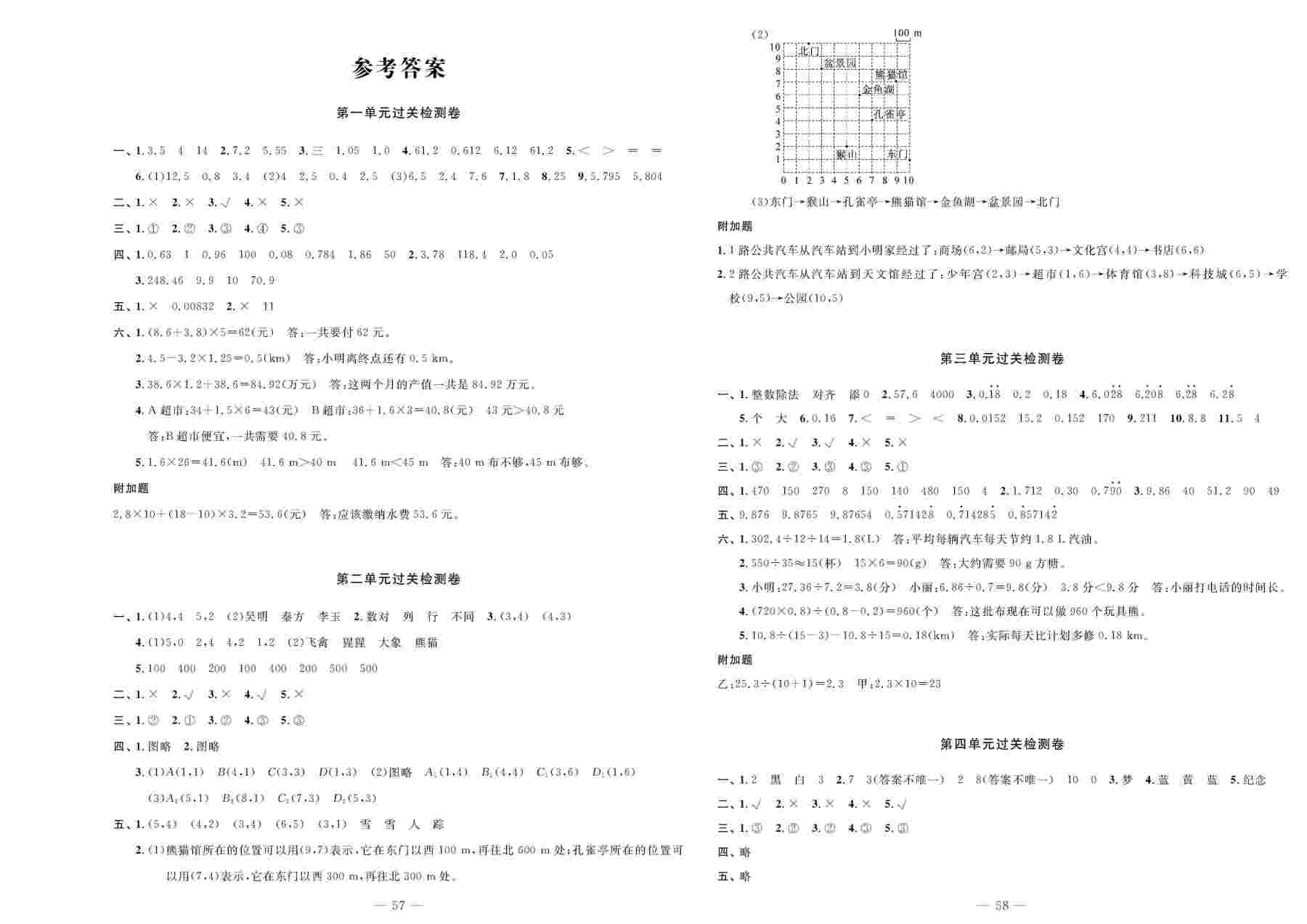 2020年智慧课堂密卷100分单元过关检测五年级数学上册人教版 第1页