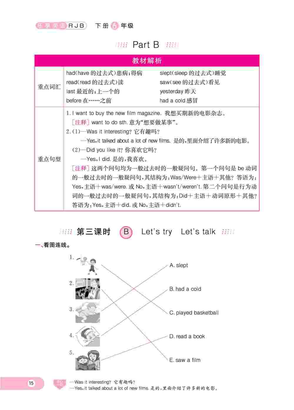 2020年樂享導(dǎo)學(xué)練習(xí)六年級英語下冊人教版 第15頁