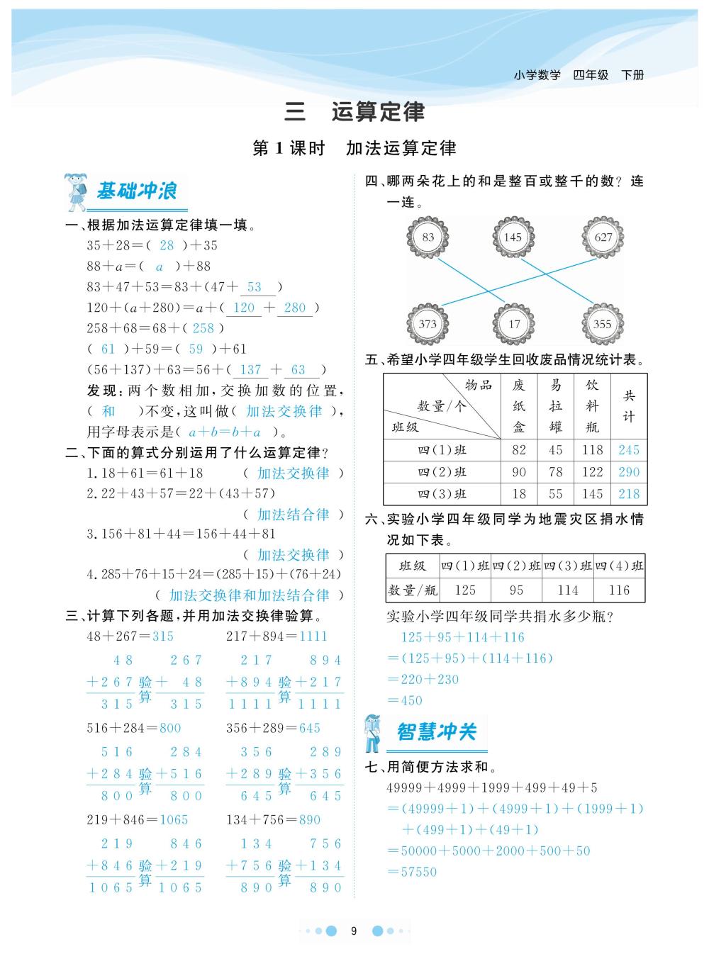 2020年陽光通道四年級數(shù)學(xué)下冊人教版 第12頁