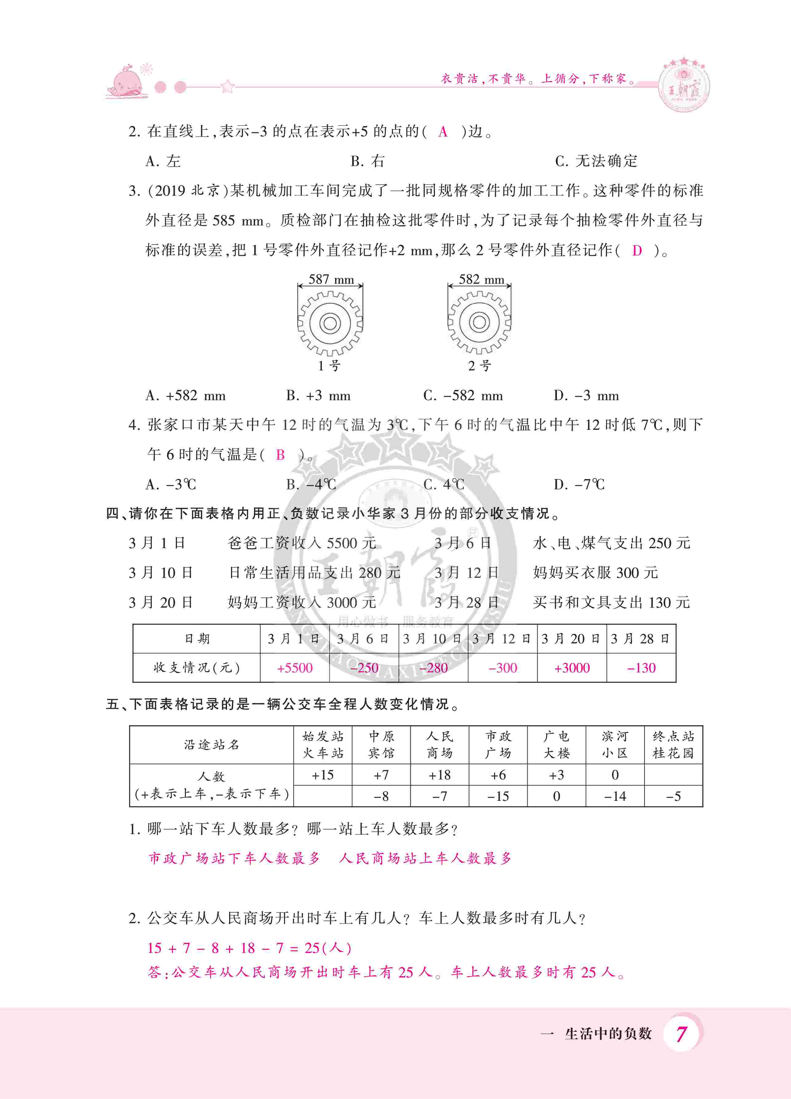 2020年創(chuàng)維新課堂六年級數(shù)學(xué)下冊冀教版 第7頁