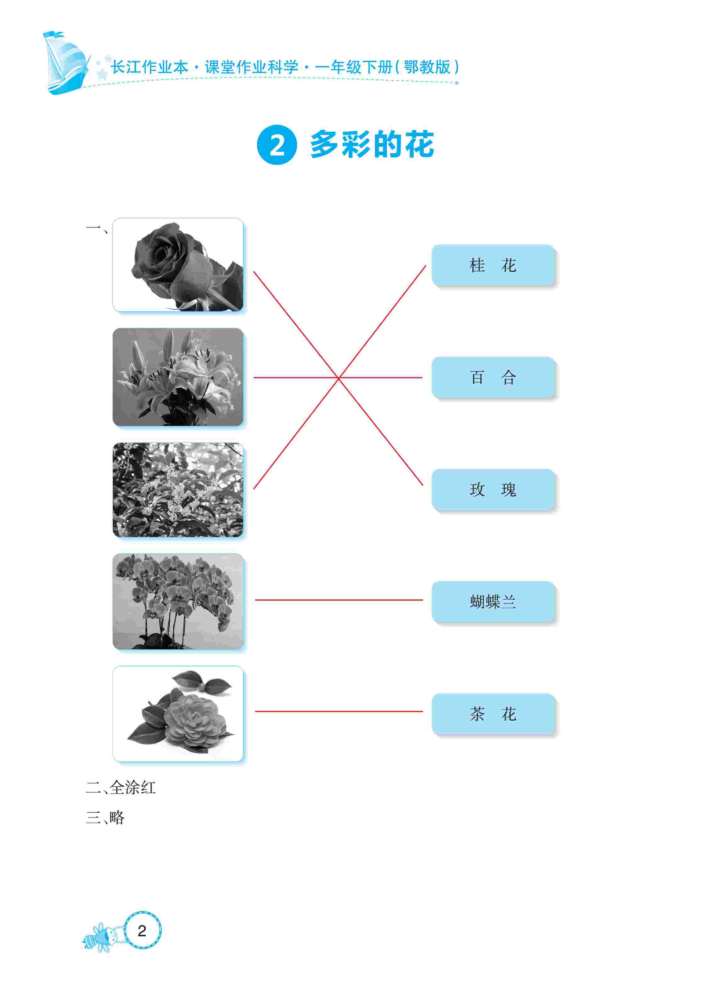 2020年長江作業(yè)本同步練習冊一年級科學下冊鄂教版 第2頁