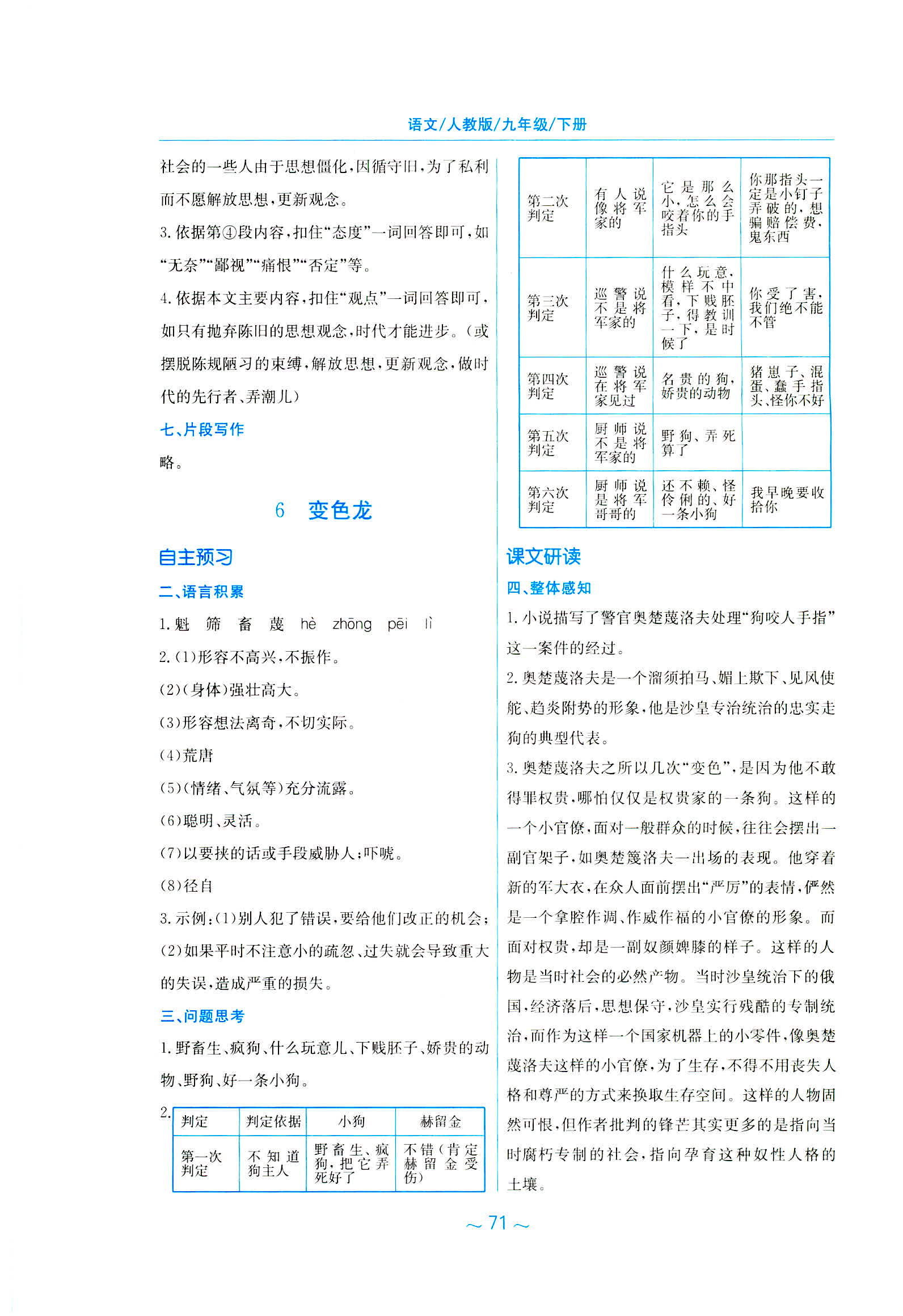 2020年新編基礎(chǔ)訓(xùn)練九年級(jí)語文下冊人教版 第7頁