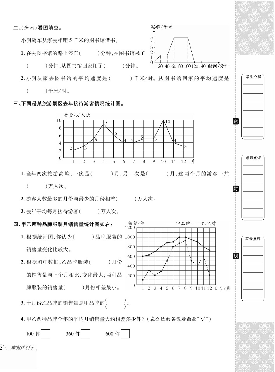 2020年追夢(mèng)之旅小學(xué)期末真題篇五年級(jí)數(shù)學(xué)下冊(cè)蘇教版河南專版 第4頁